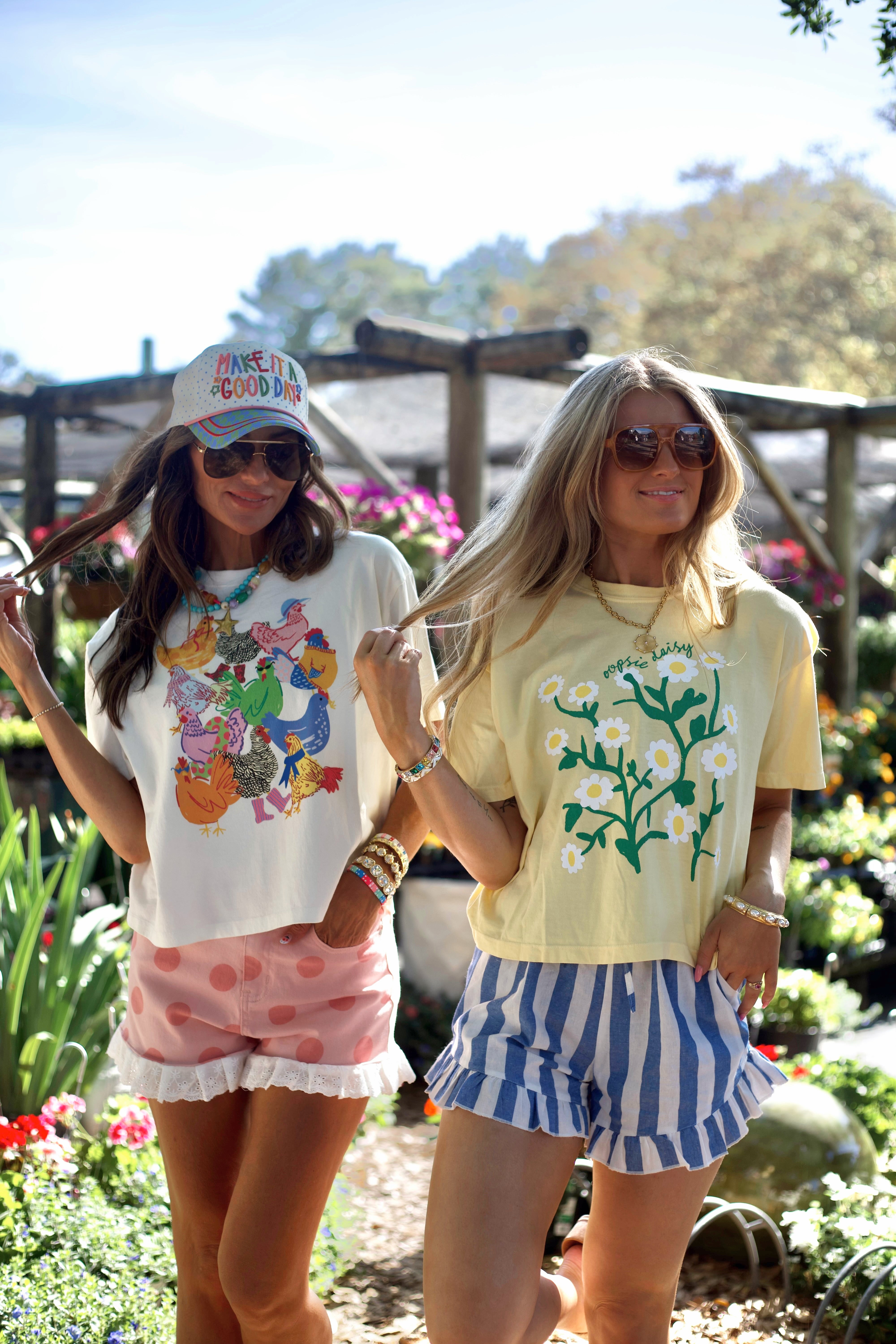 Chicken Collage Crop Tee- Pre Order
