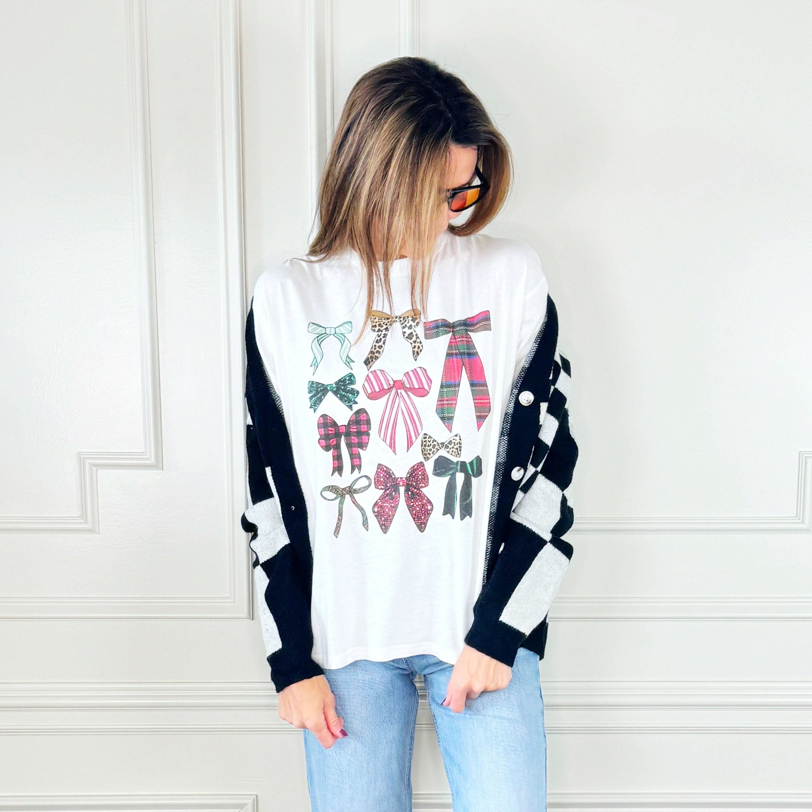 Holiday Bow Collage Tee Youth & Adult