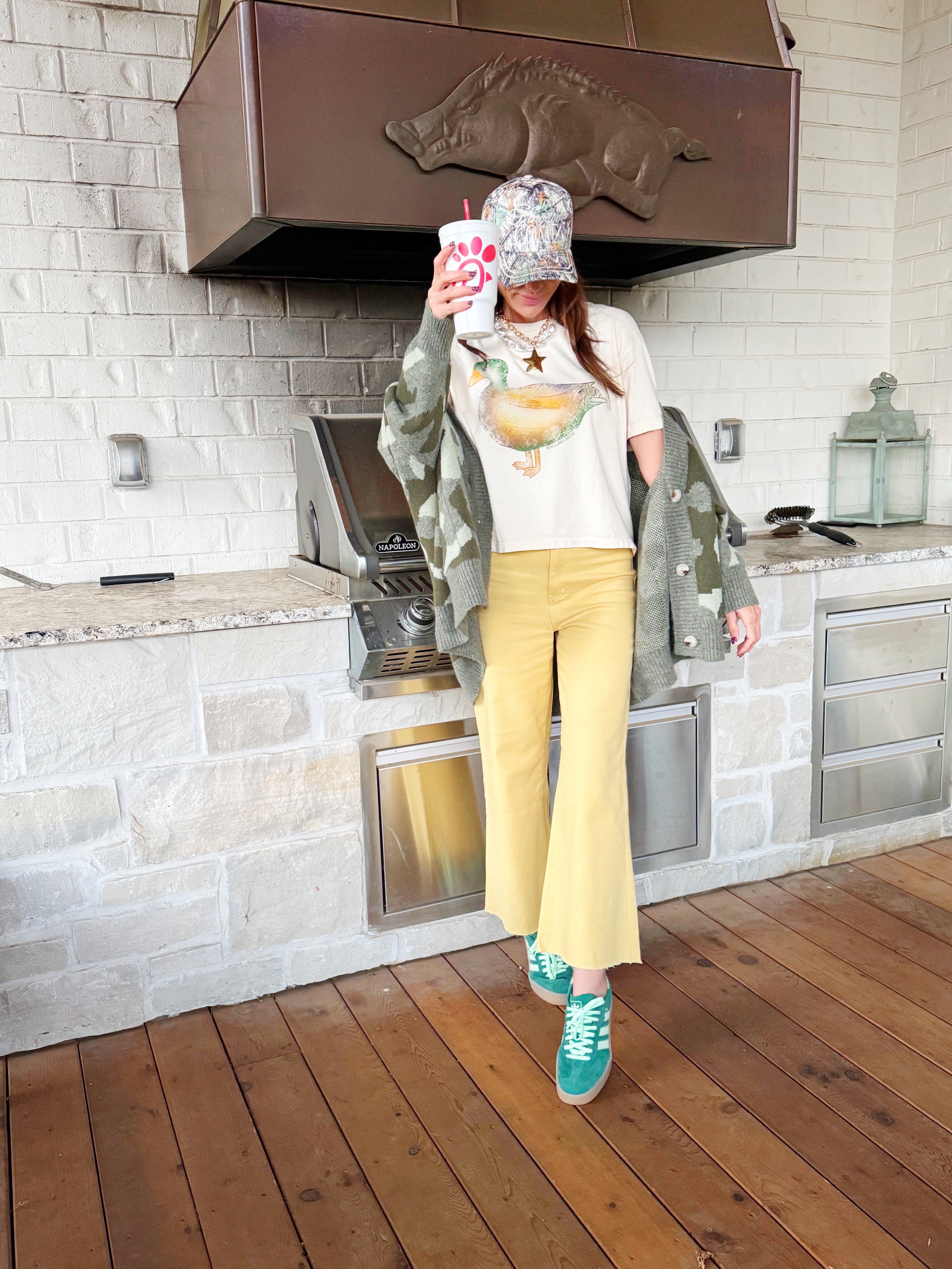 Oversized Camo Cardigan