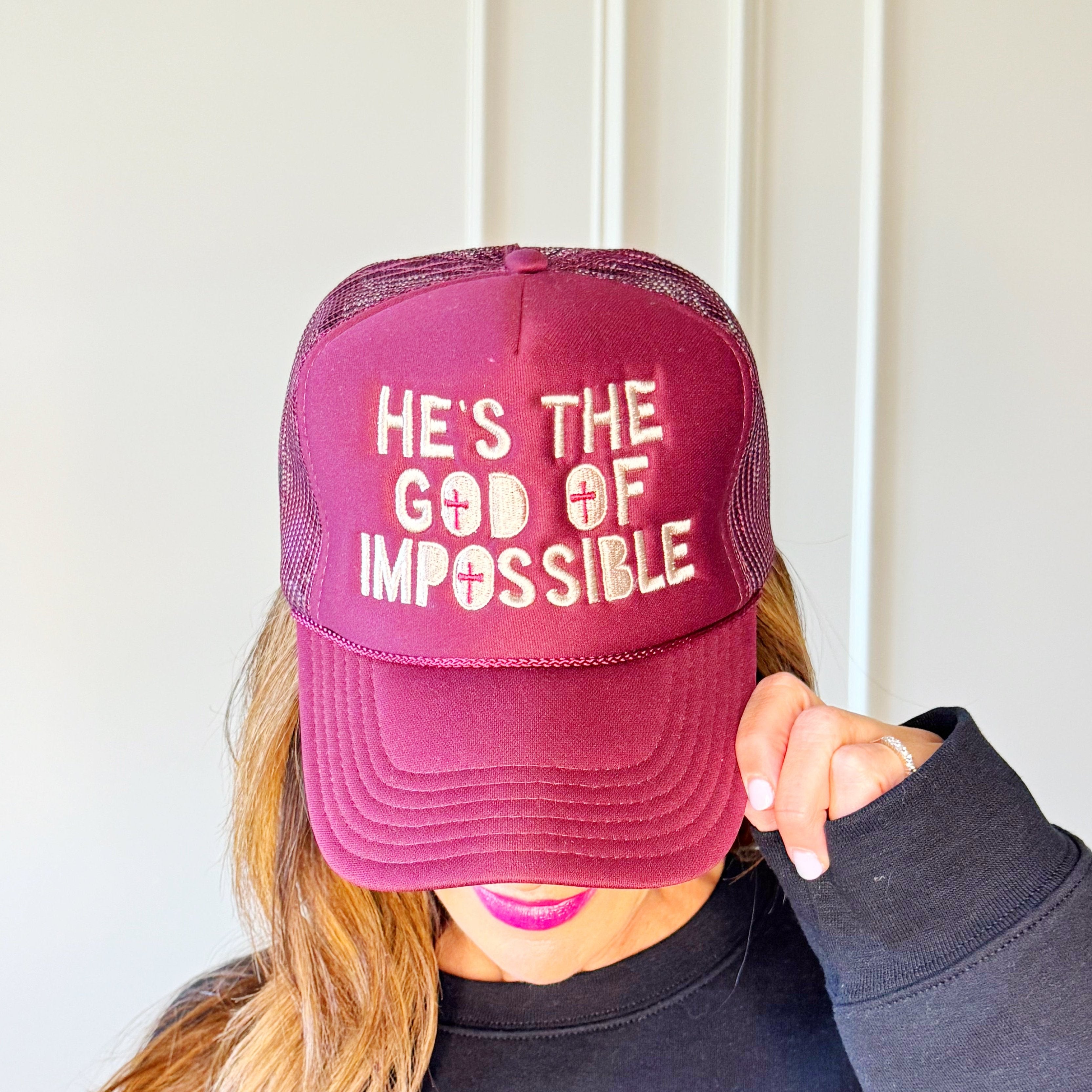He's The God of Impossible Trucker Hat