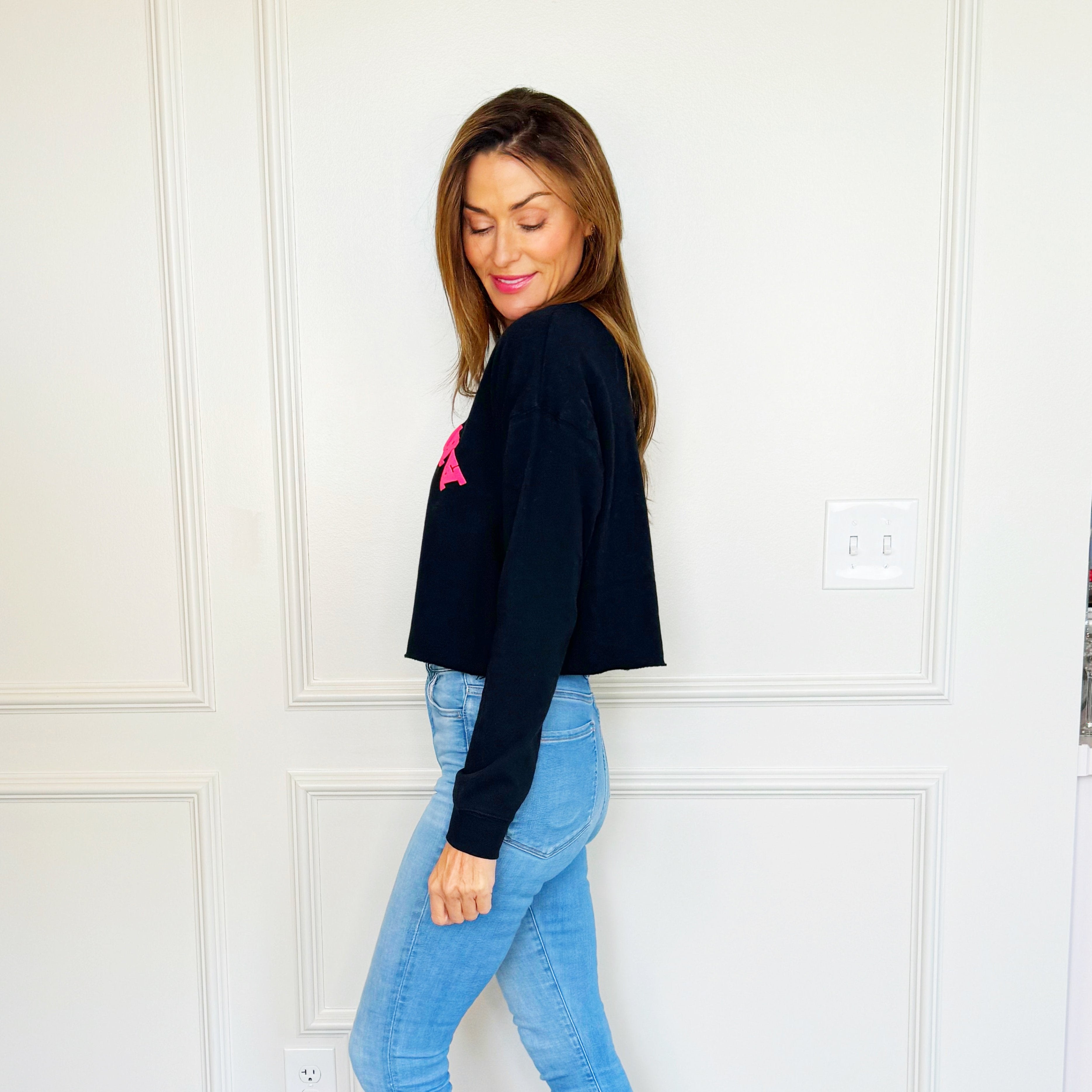 Puff Upside Down Arkansas Cropped Sweatshirt
