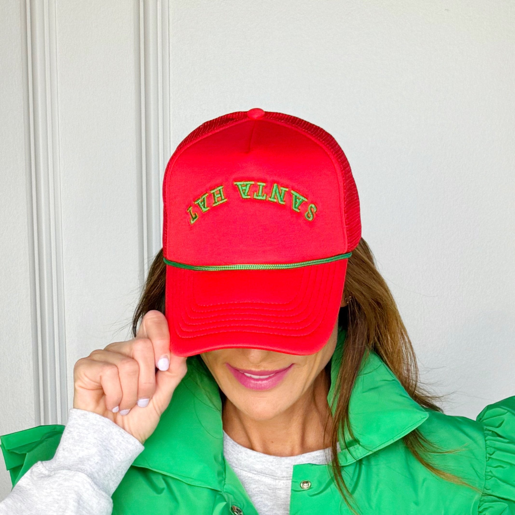 Upside Down Santa Trucker Hat