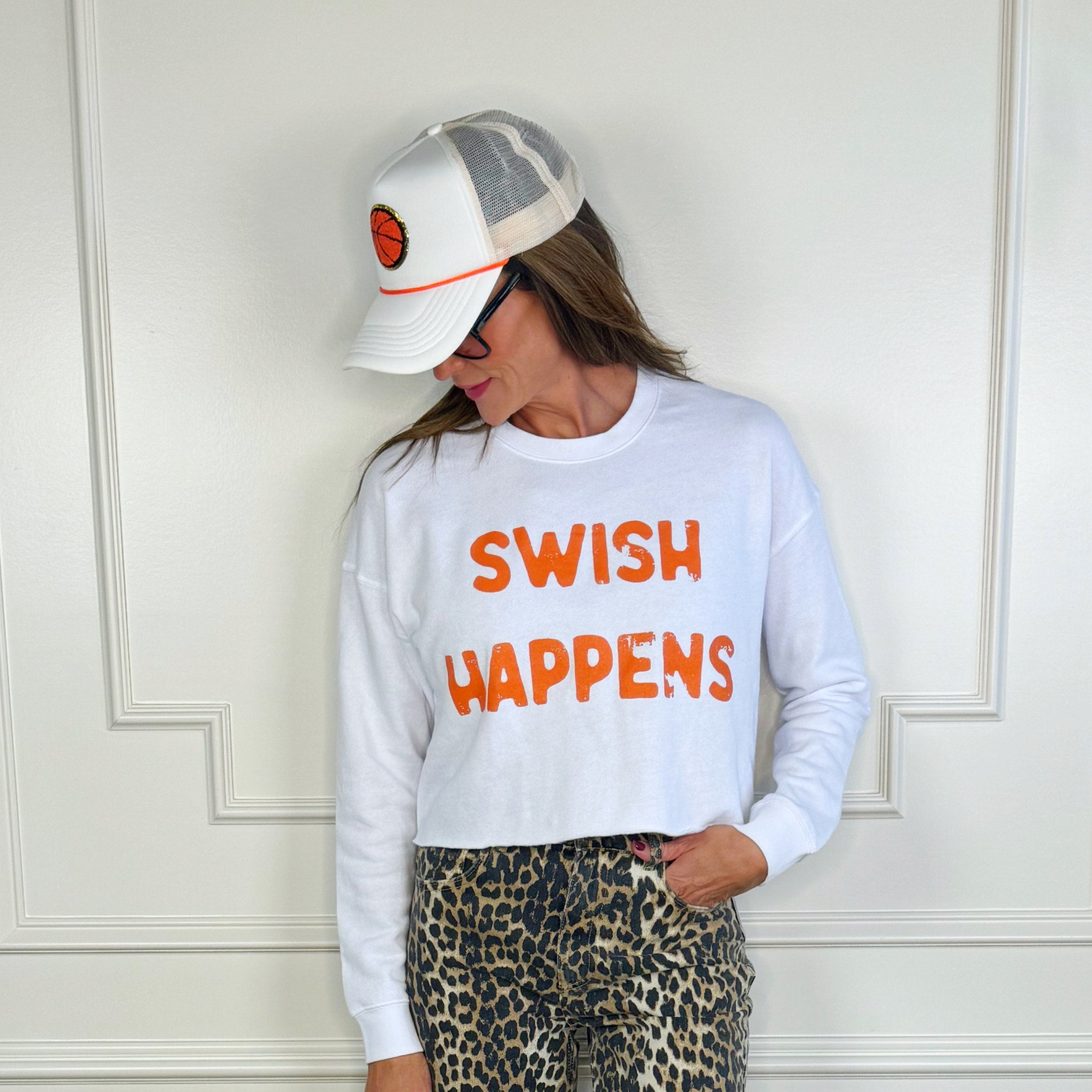 Swish Happens Cropped Sweatshirt