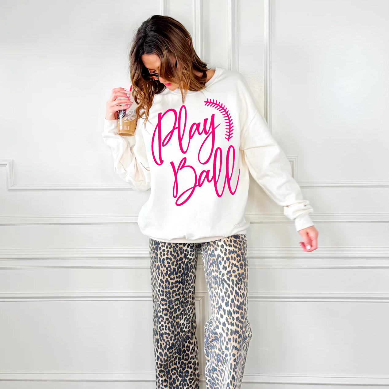 Puff Pink Play Ball Sweatshirt