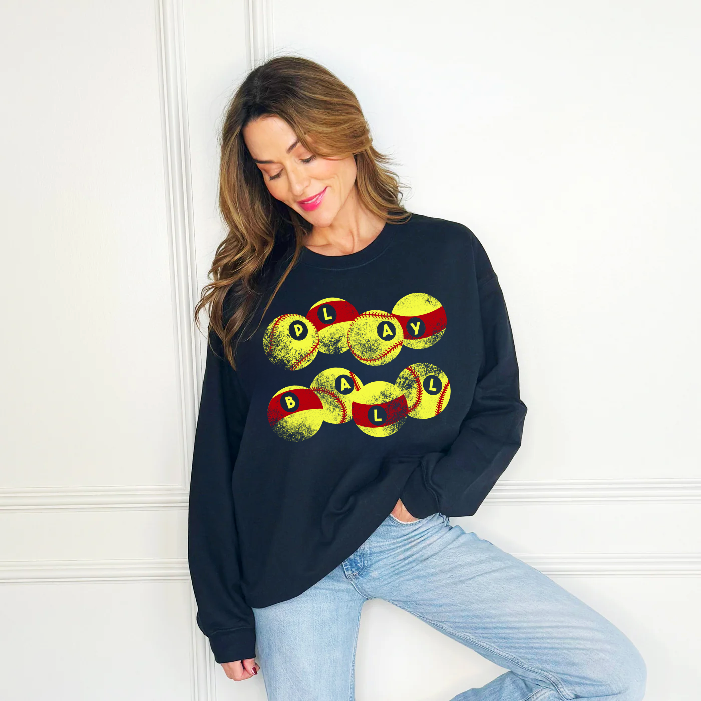 Play Ball Softball Billiard Sweatshirt