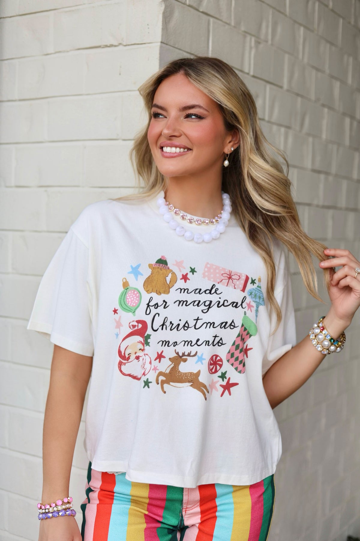 Christmas Moments Crop Tee