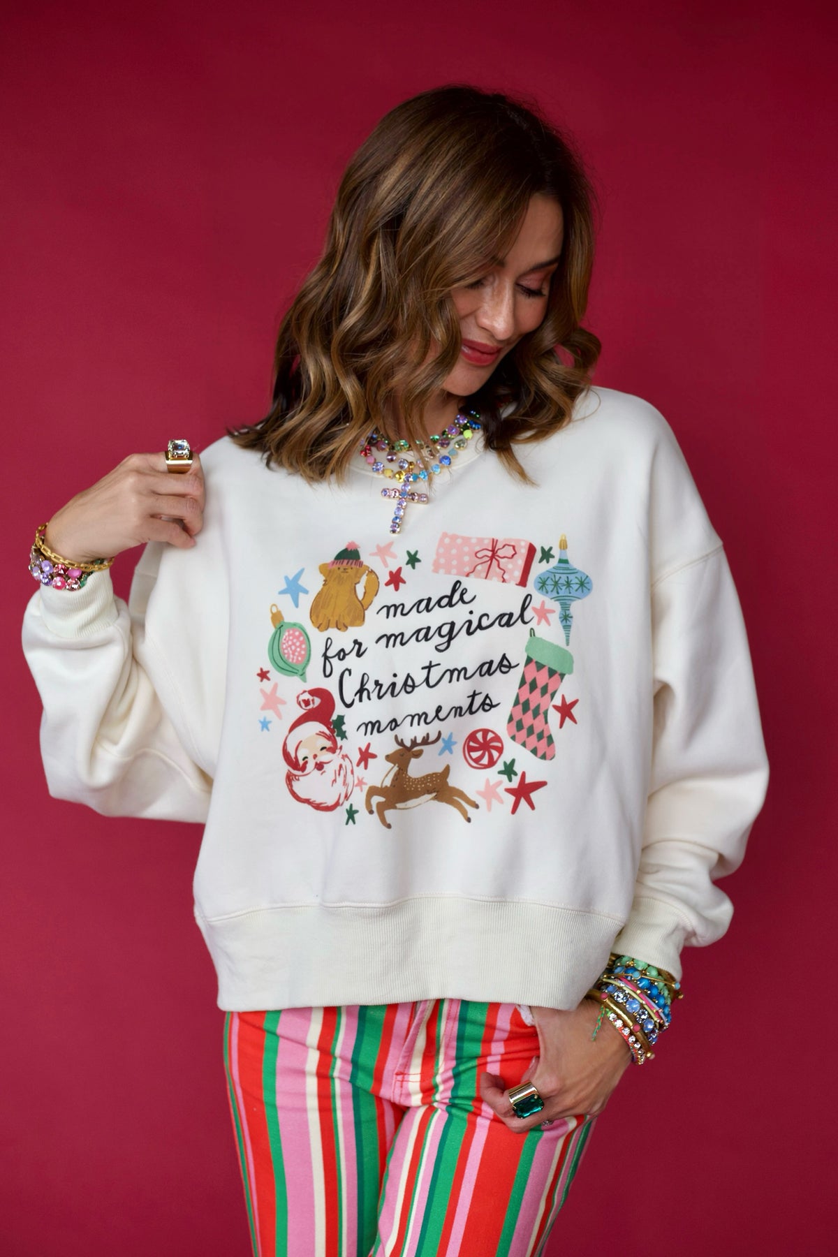 Christmas Moments Crop Sweatshirt