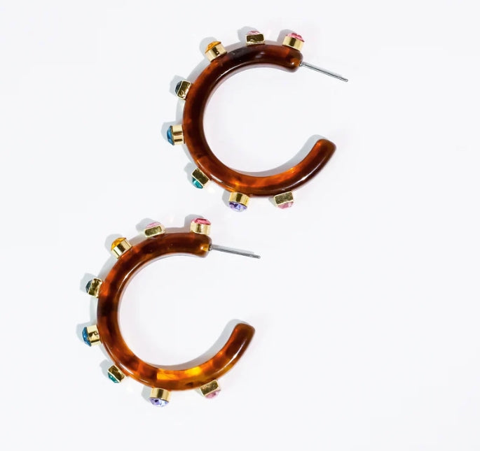 Candy Gem Hoops