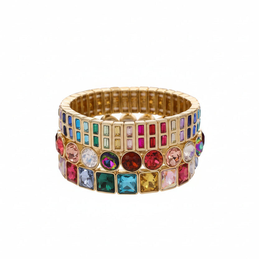 Rainbow Bracelet Stack Set