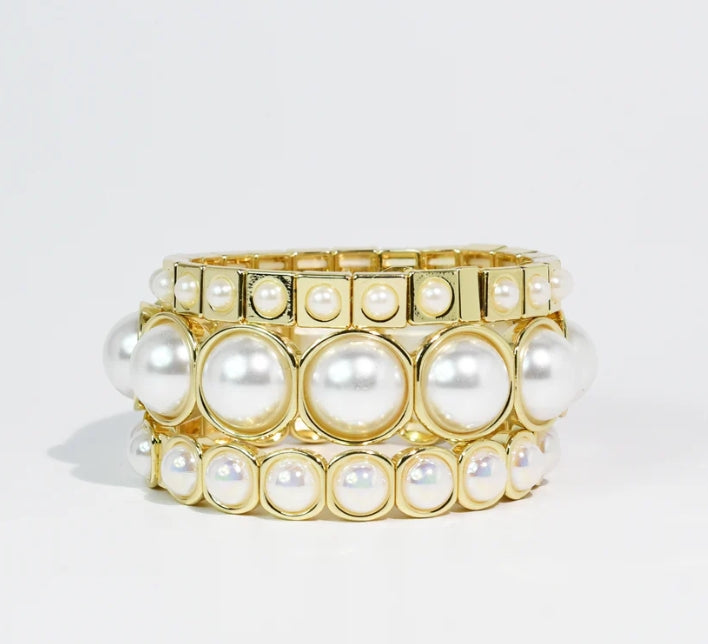 All the Pearls Bracelet Stack Set
