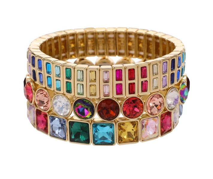 Rainbow Bracelet Stack Set