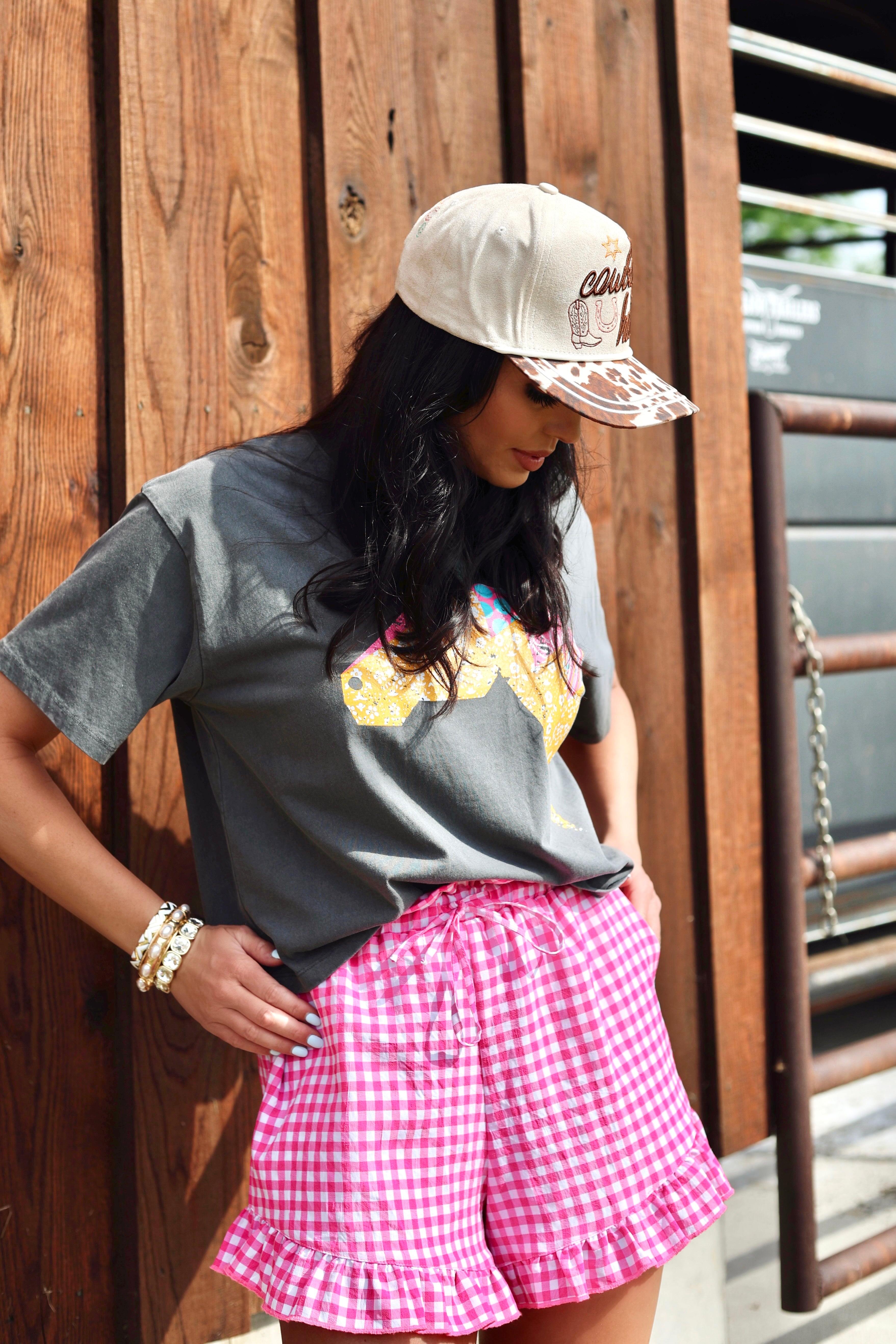 Quilted Horse Crop Tee