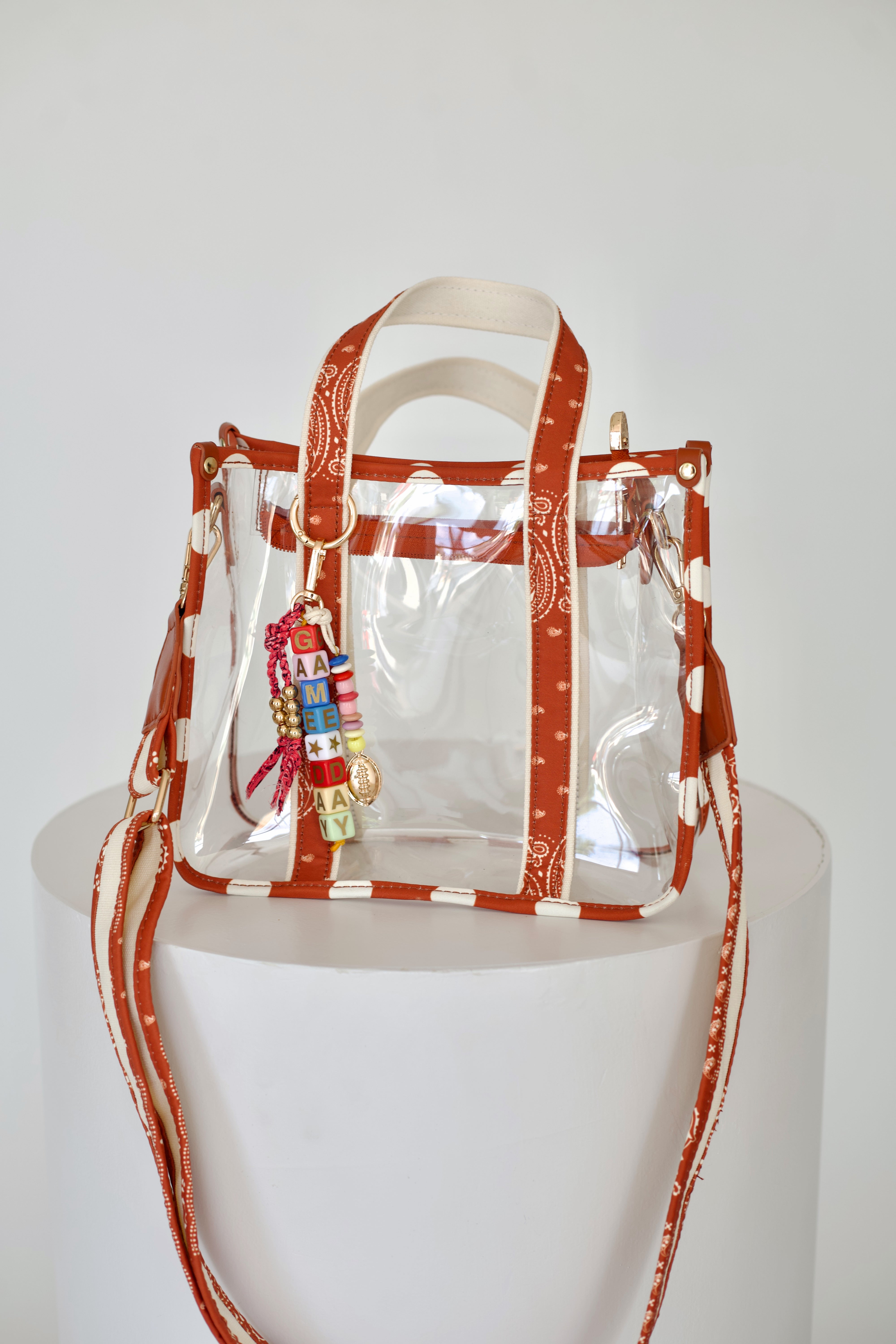 Game Day Clear Stadium Tote - Burnt Orange- PRE-SALE SHIP DATE 9/11**