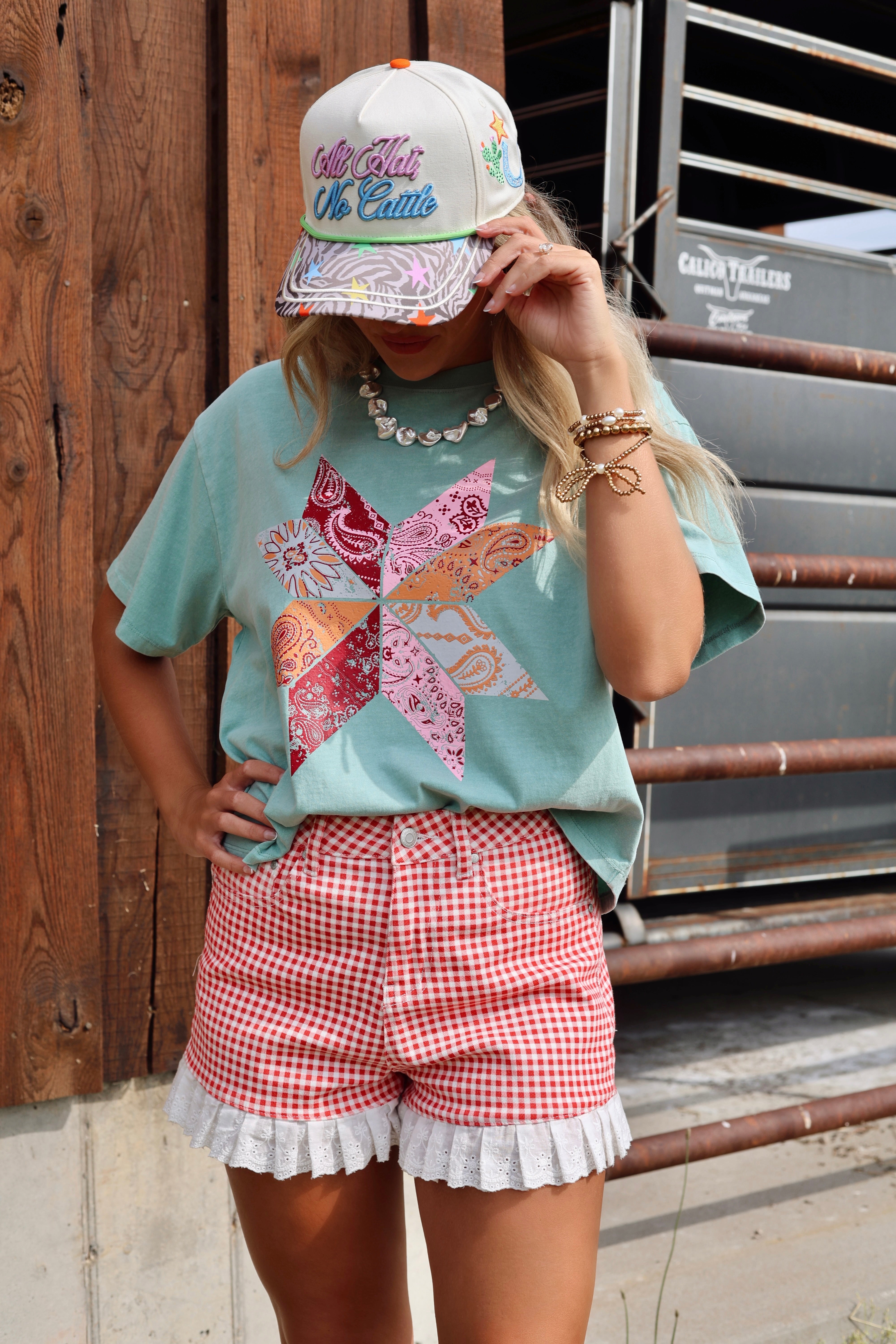 Bandana Pinwheel Crop Tee