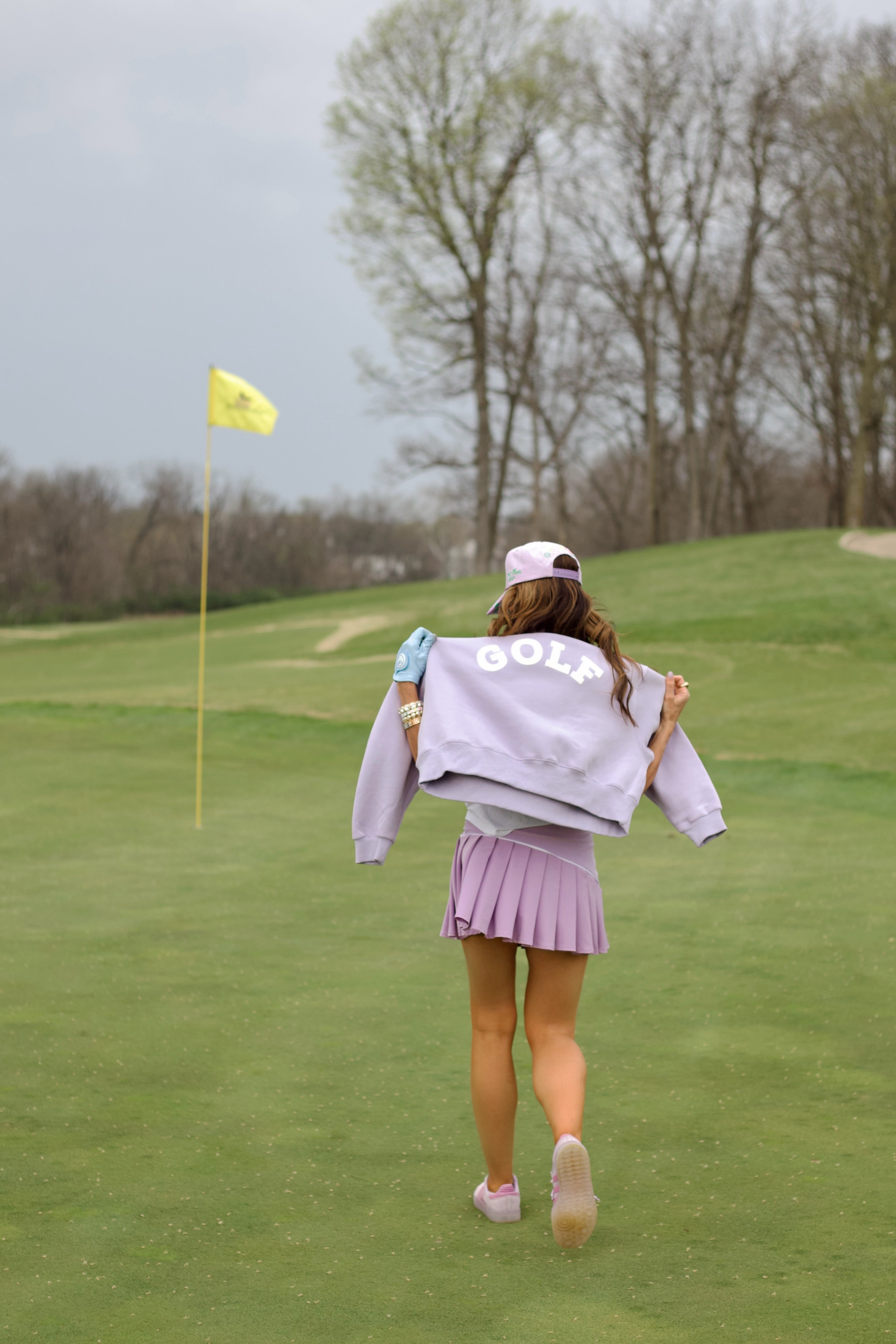 Puff Golf Lilac Cropped Sweatshirt