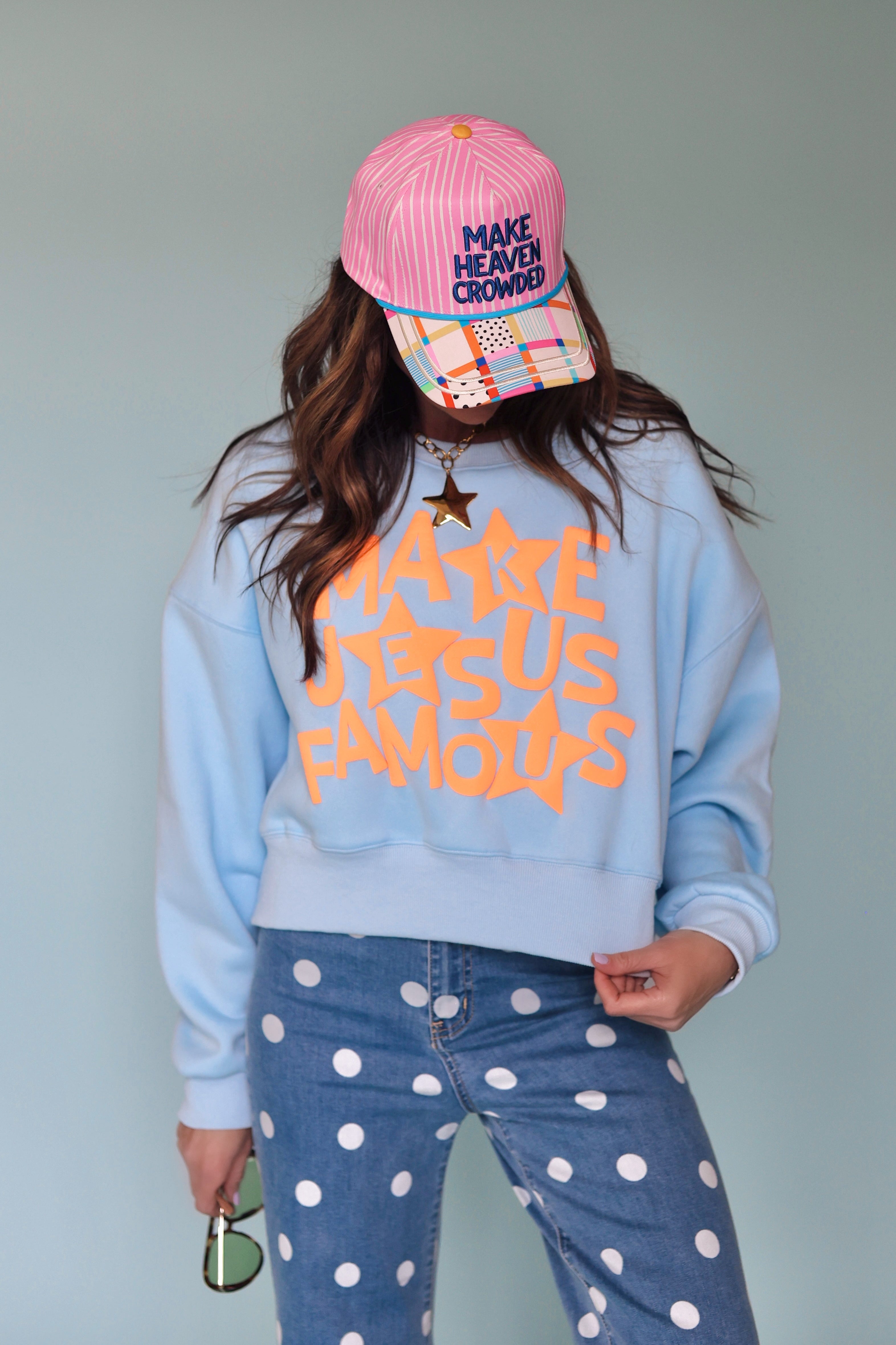 The Famous One Bright Crop Sweatshirt