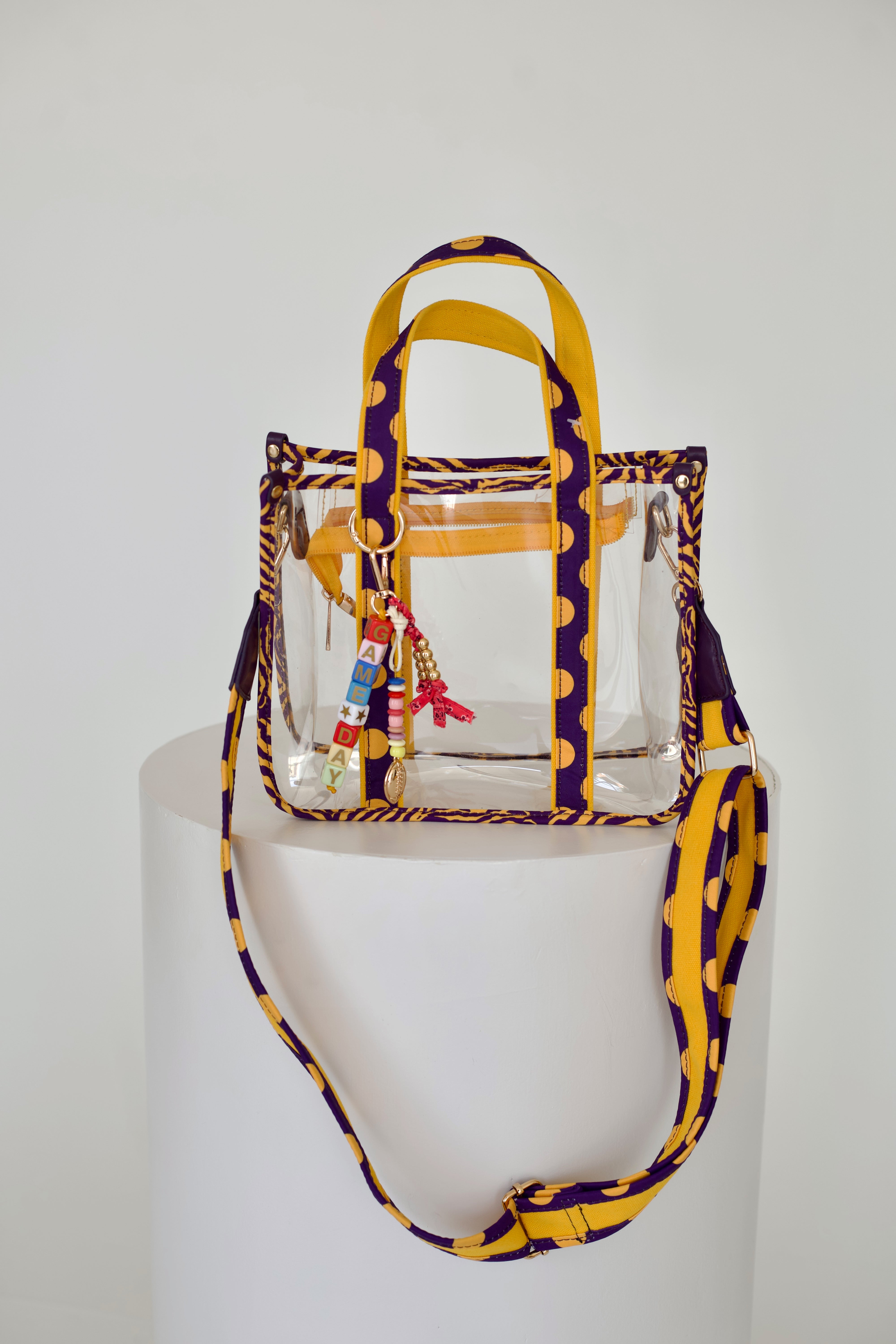 Game Day Clear Stadium Tote - Purple & Yellow- PRE-SALE SHIP DATE 9/11**