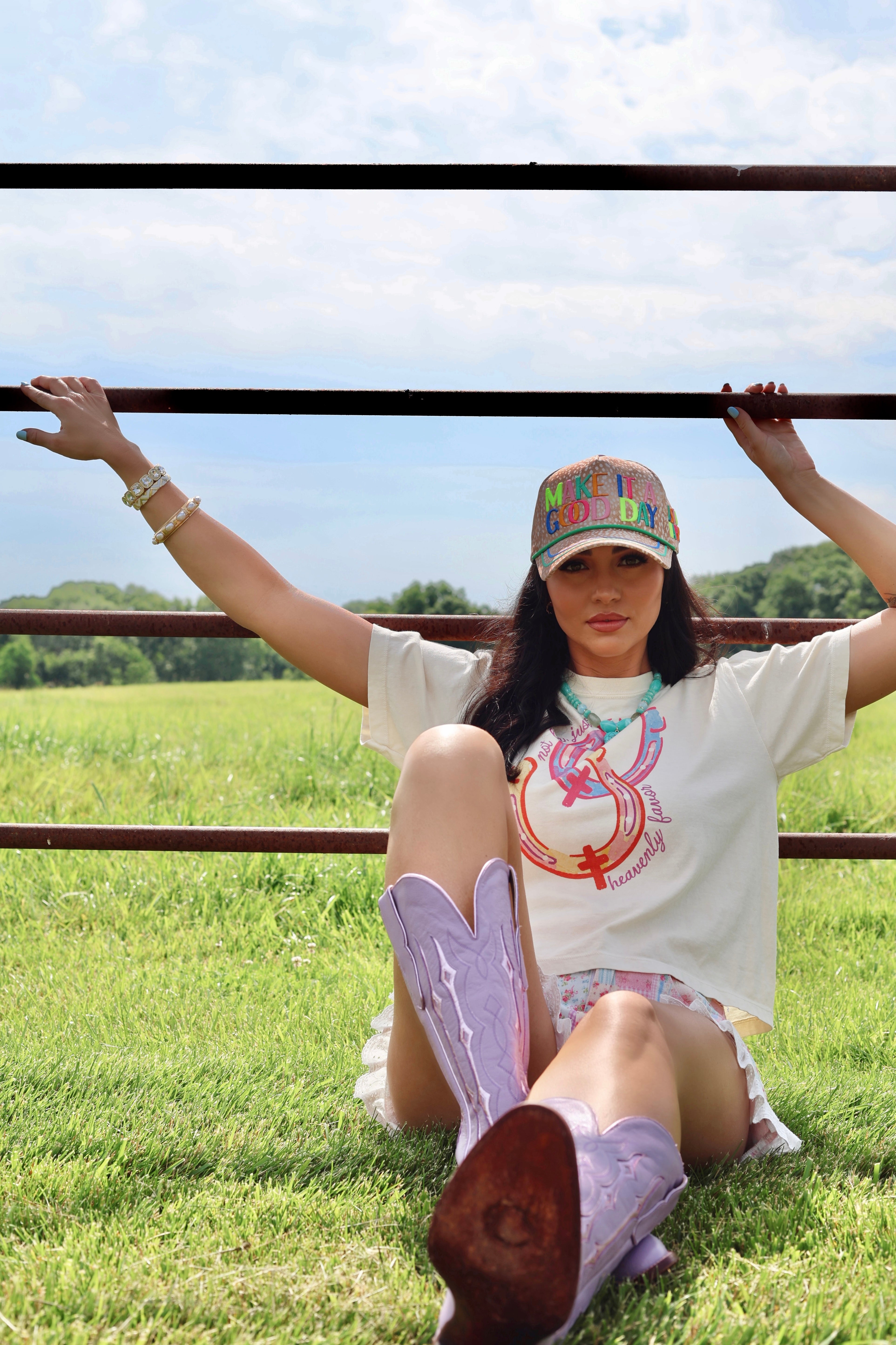 no luck just heavenly favor Crop Tee