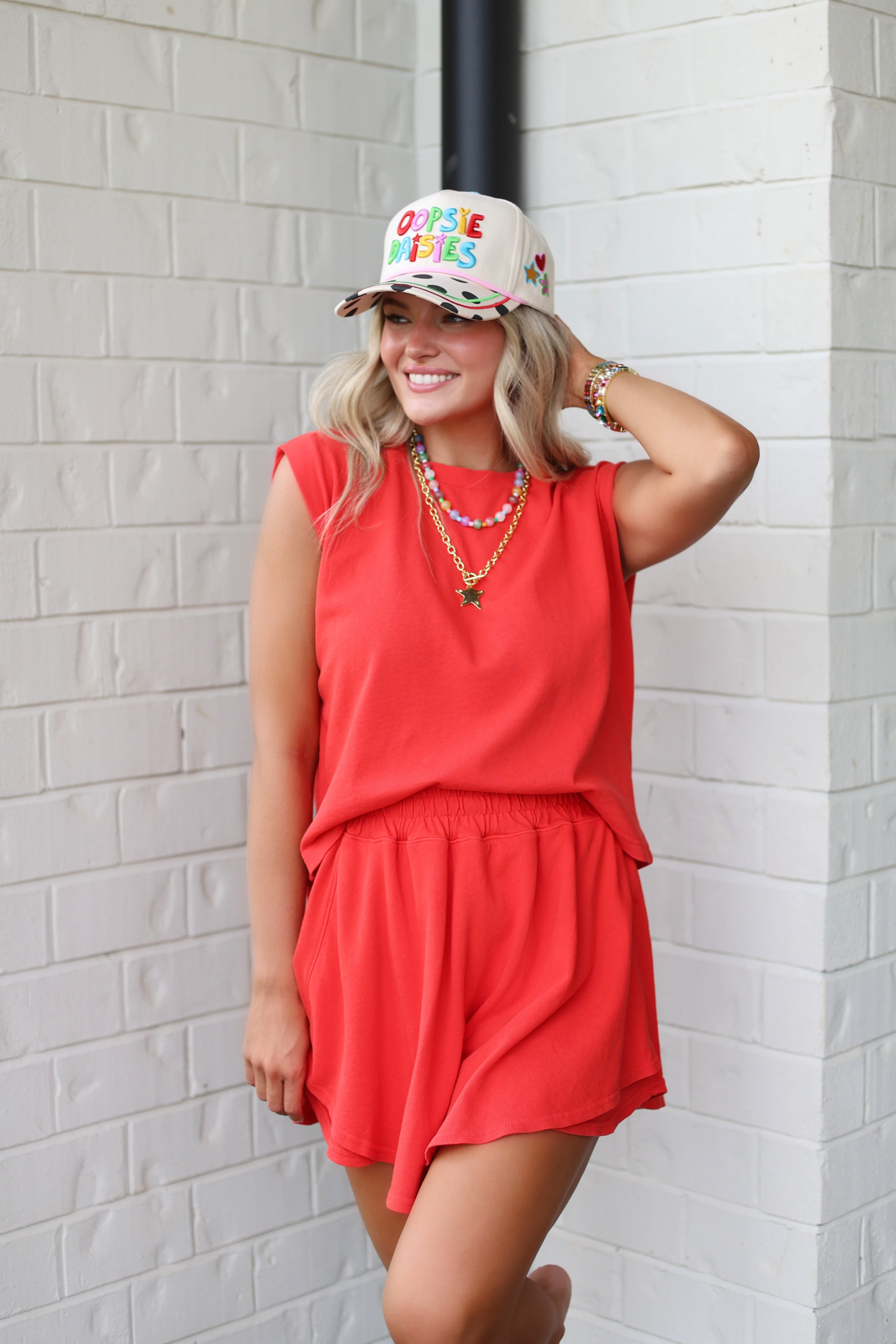 Red Tank & Skort Matching Set