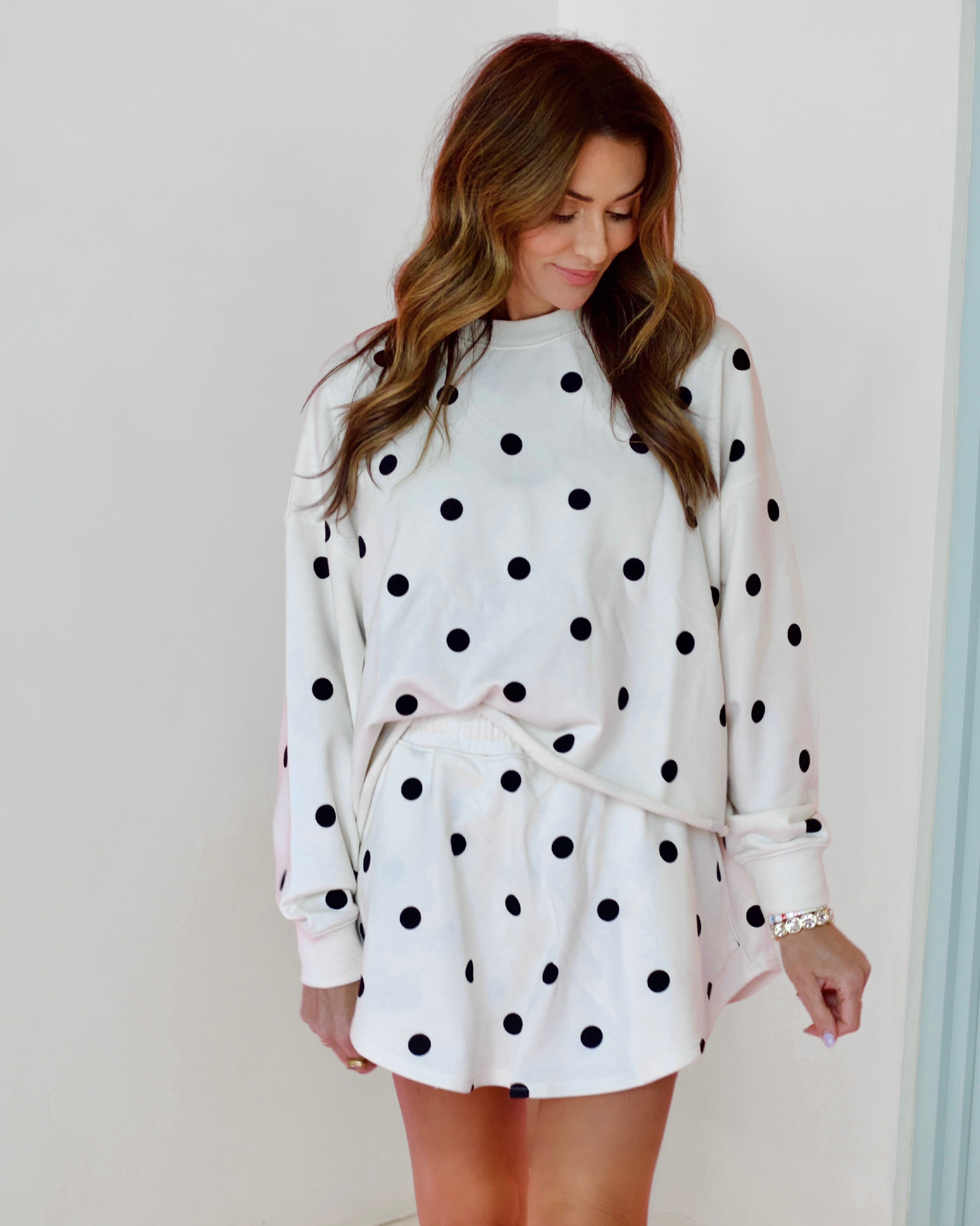 Ivory Polka Dot Skort