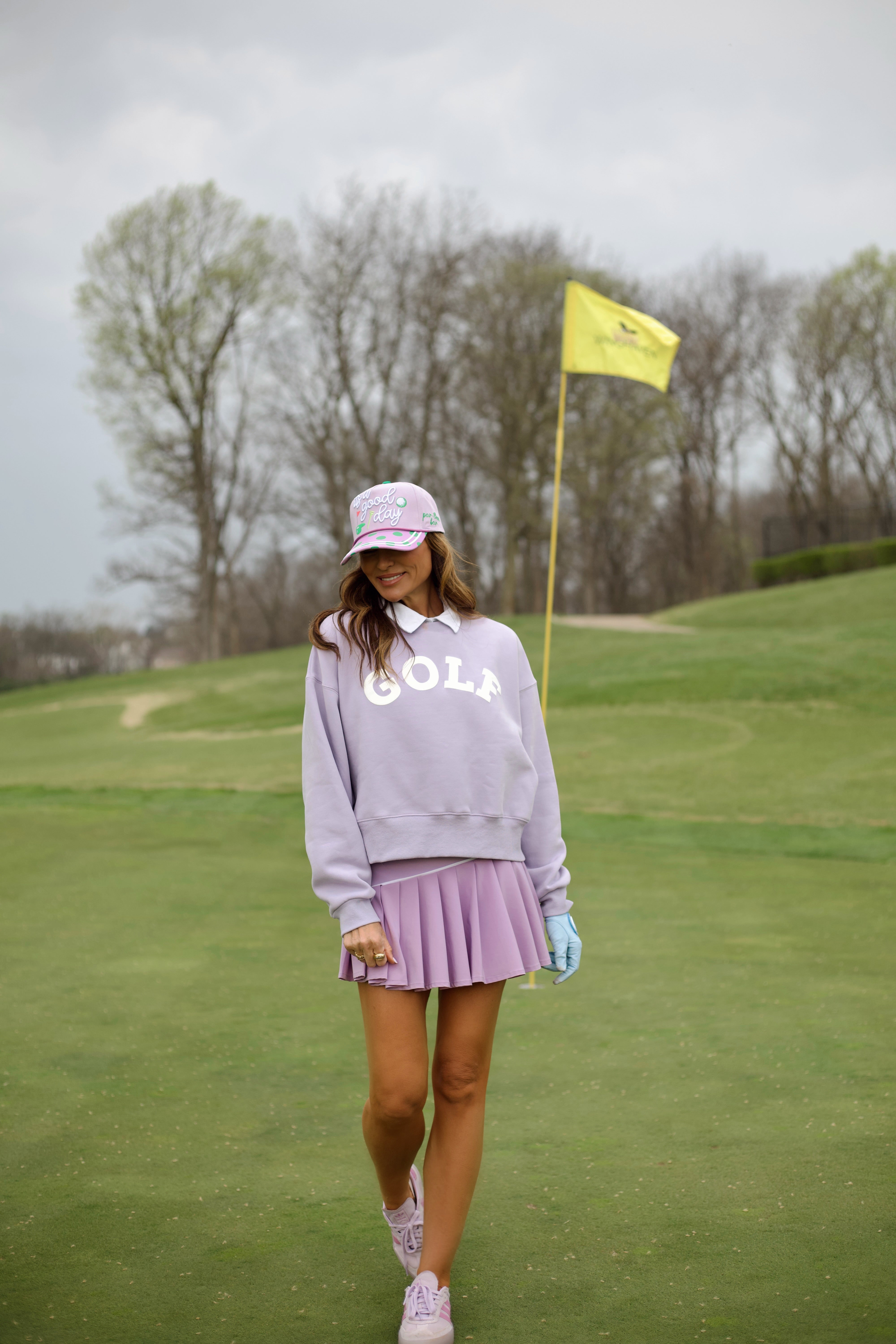 Puff Golf Lilac Cropped Sweatshirt
