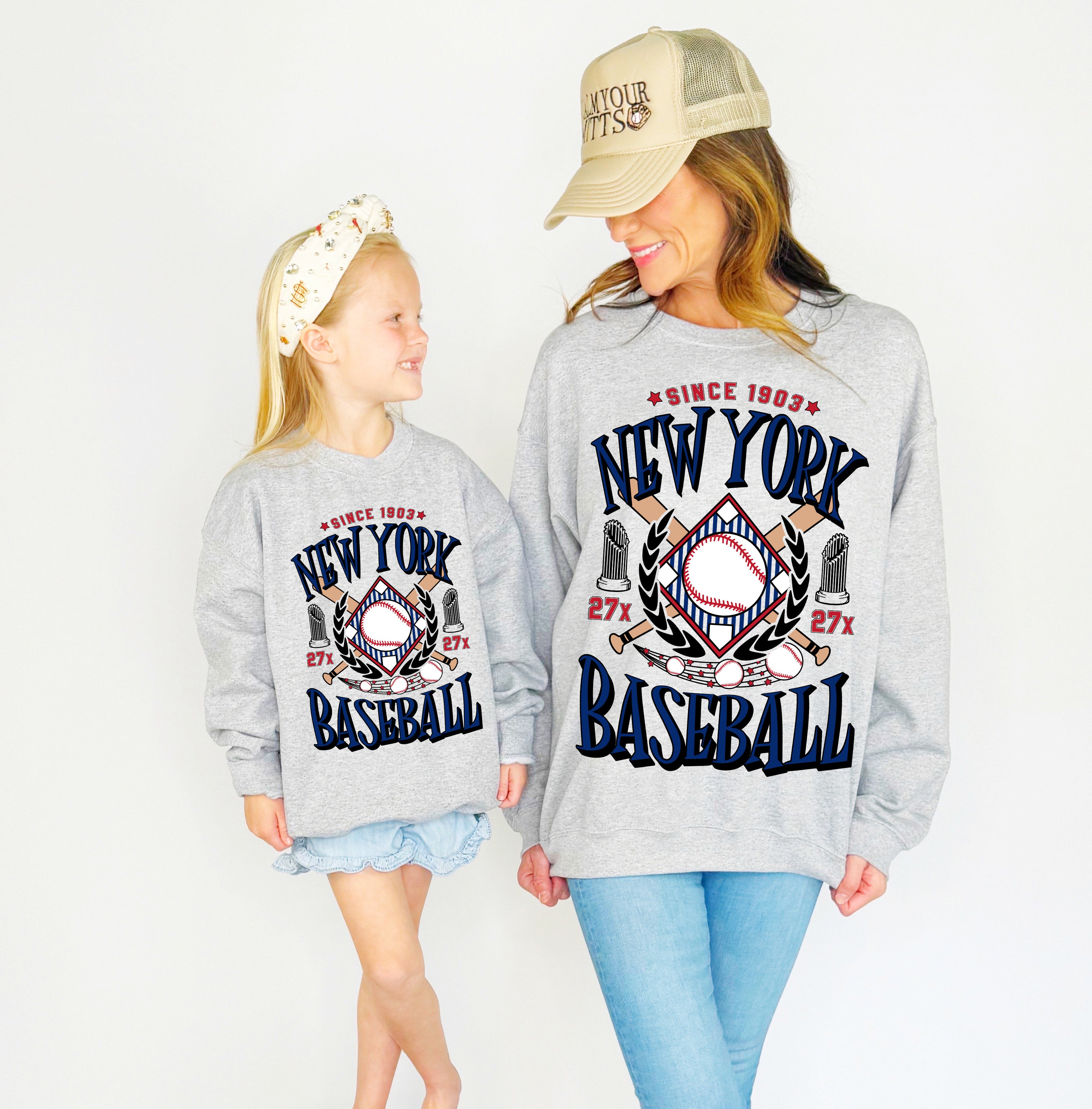 New York Yankees Inspired Baseball Team Youth & Adult Sweatshirt