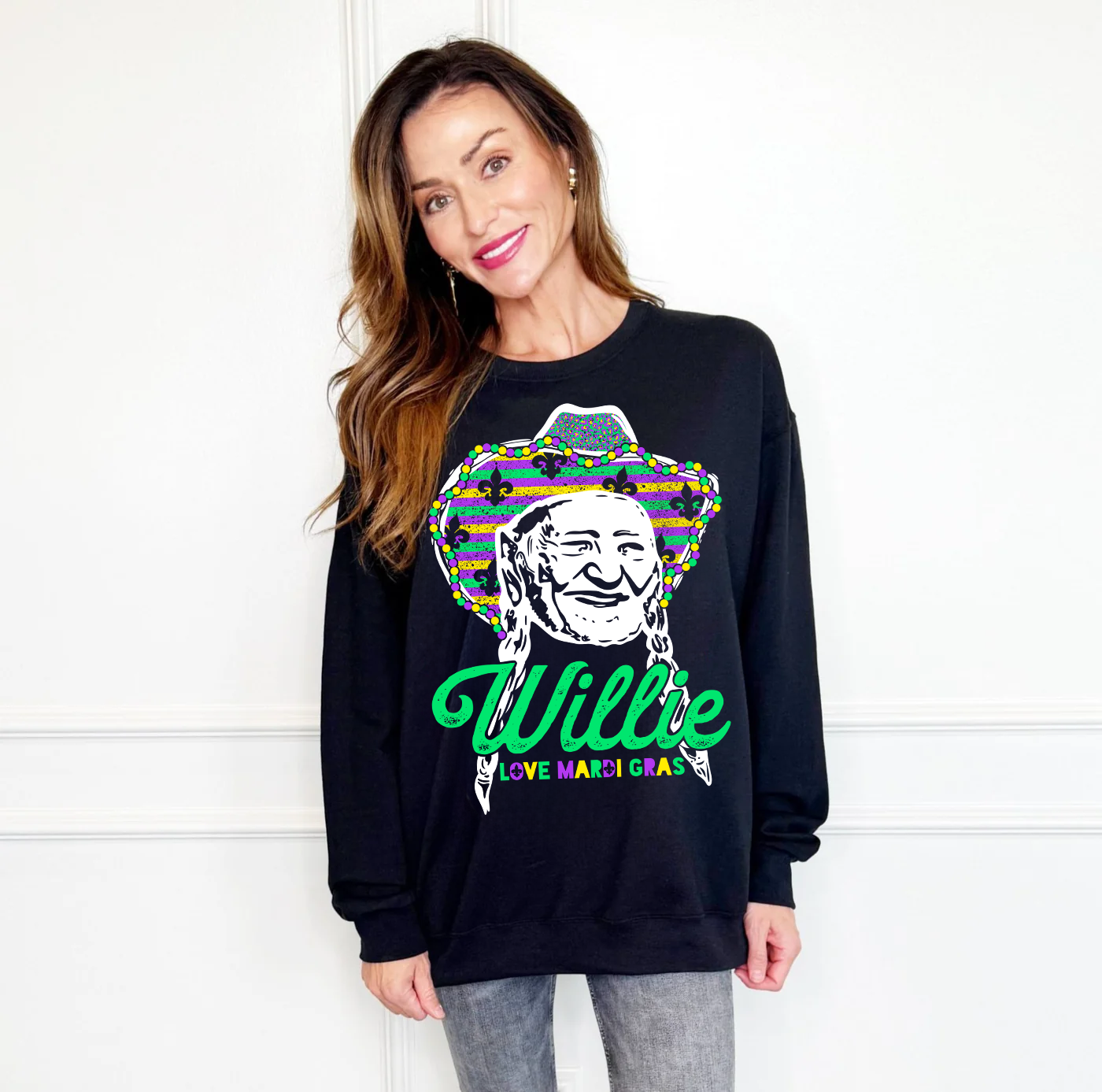 Willie Love Mardi Gras Sweatshirt