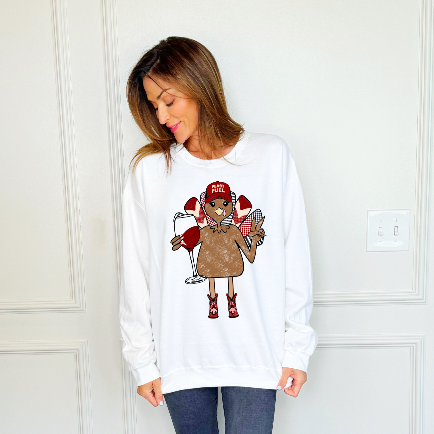 Wine Turkey Sweatshirt