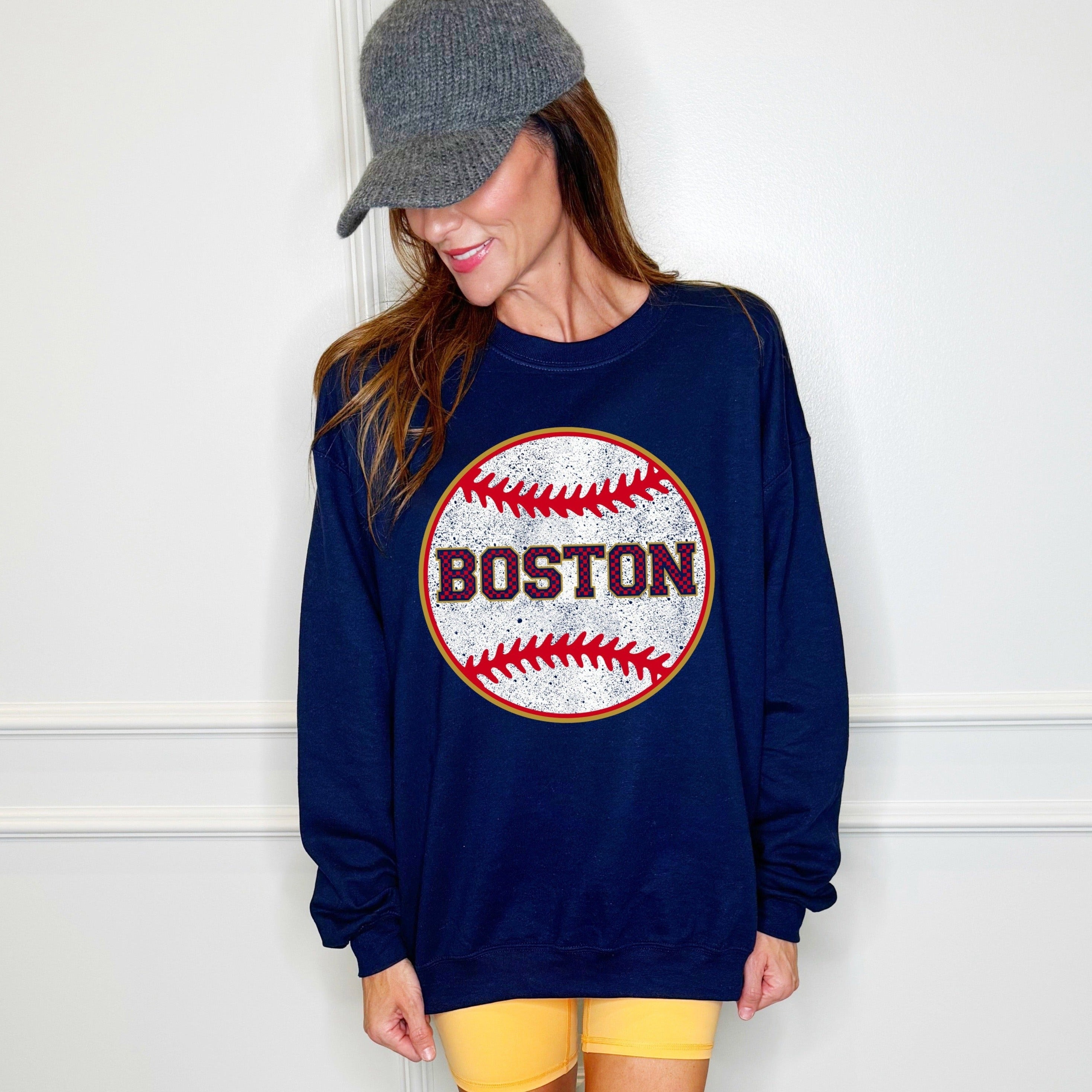 Boston Grunge Baseball Youth & Adult Sweatshirt