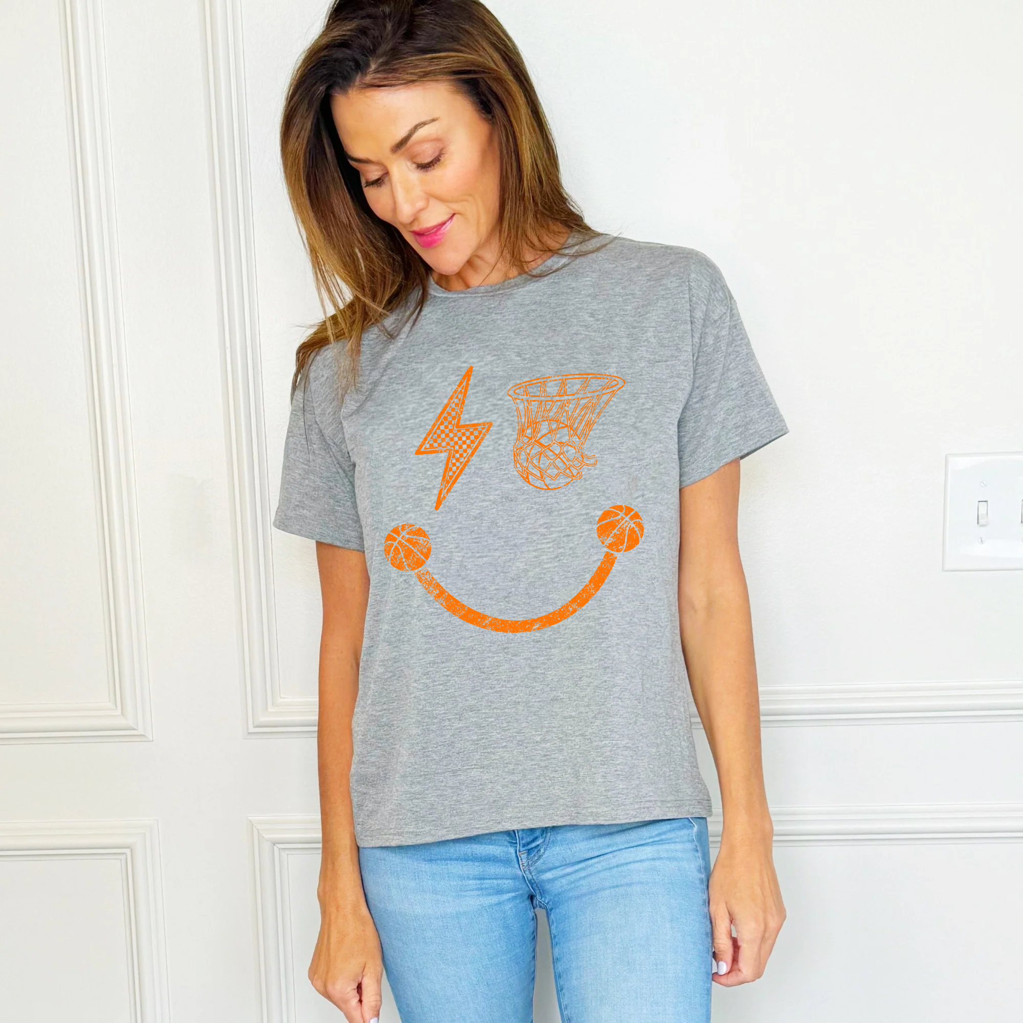 Basketball Smiley Tee