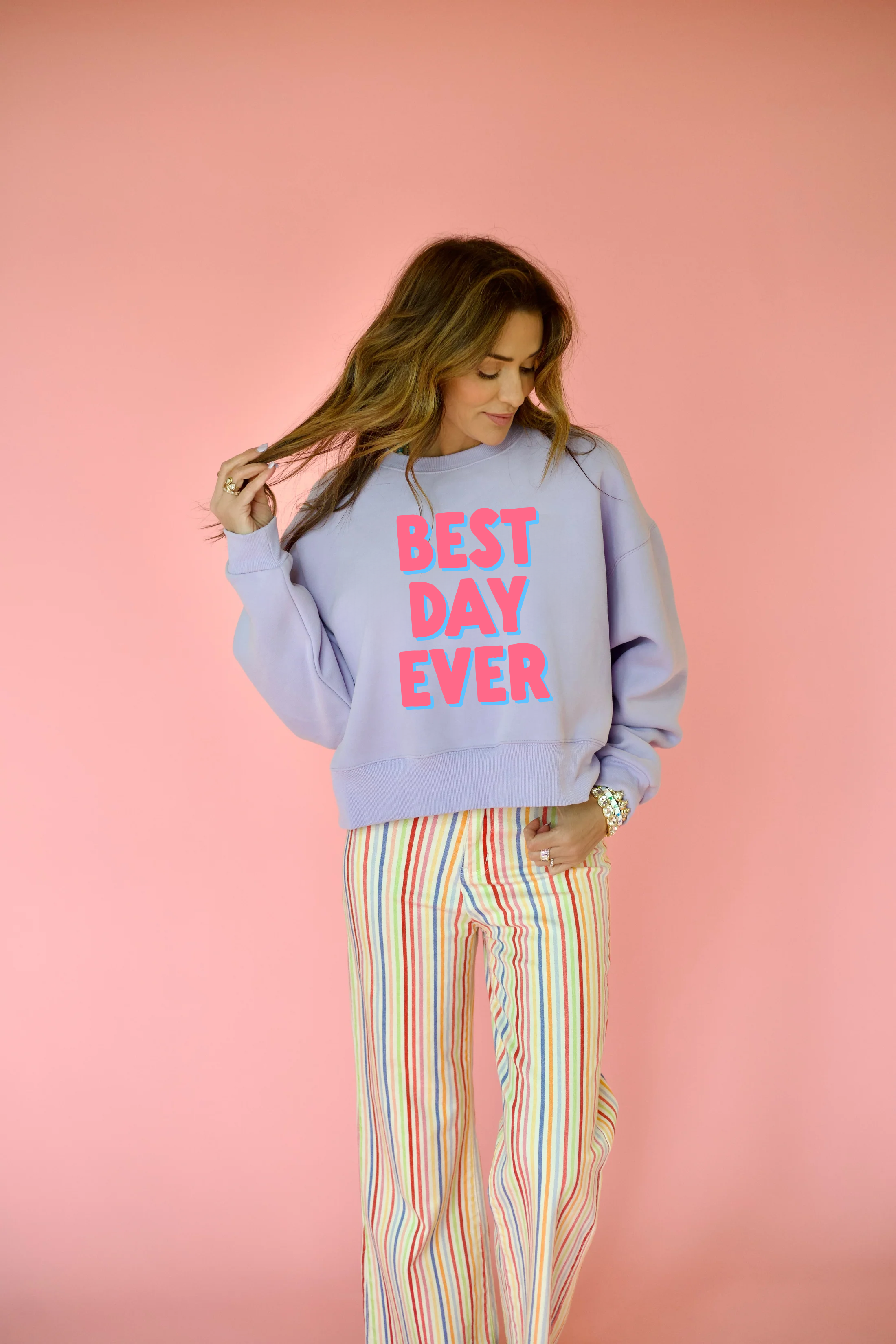 Best Day Ever Crop Sweatshirt