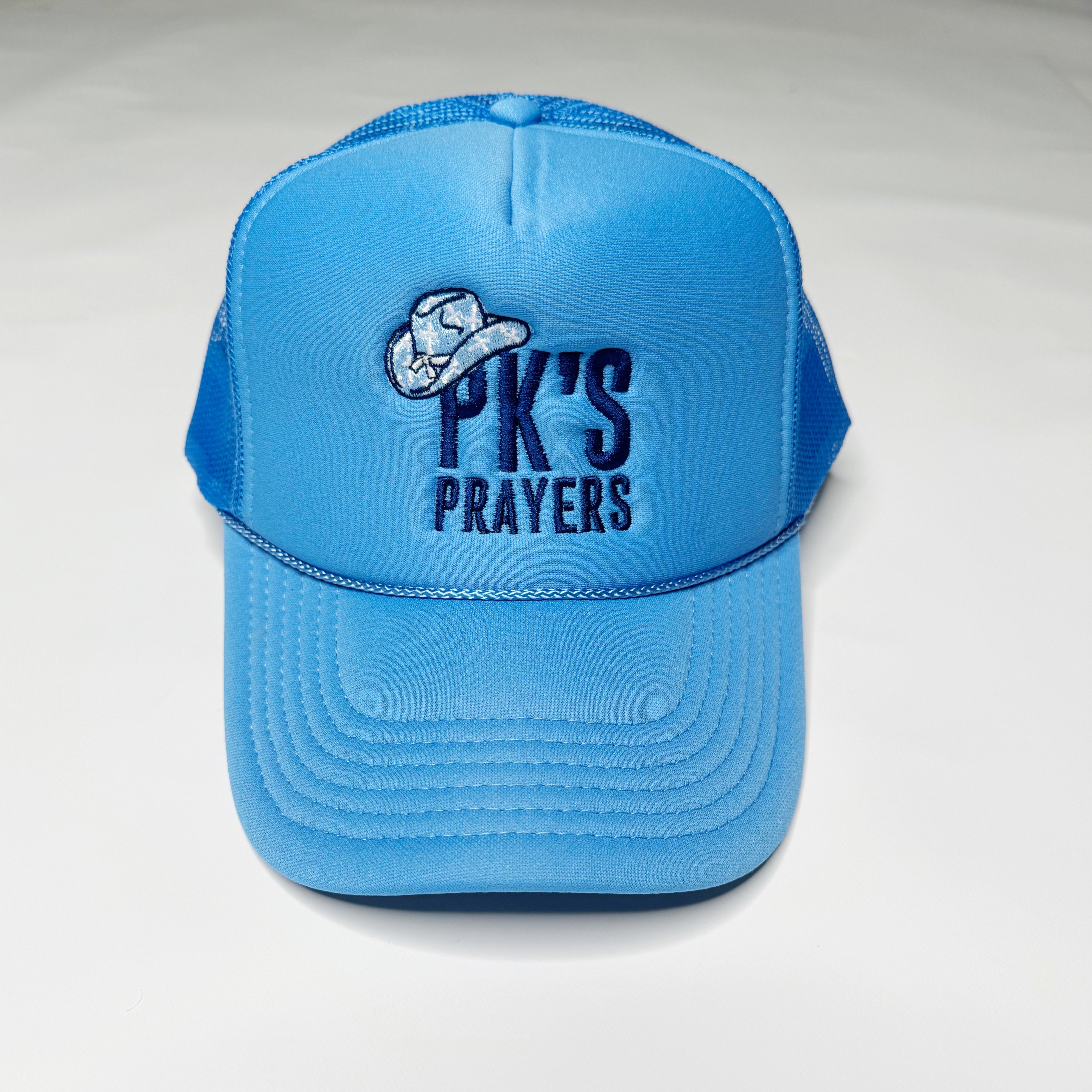 PK's Prayers Light Blue Youth & Adult Trucker Hat