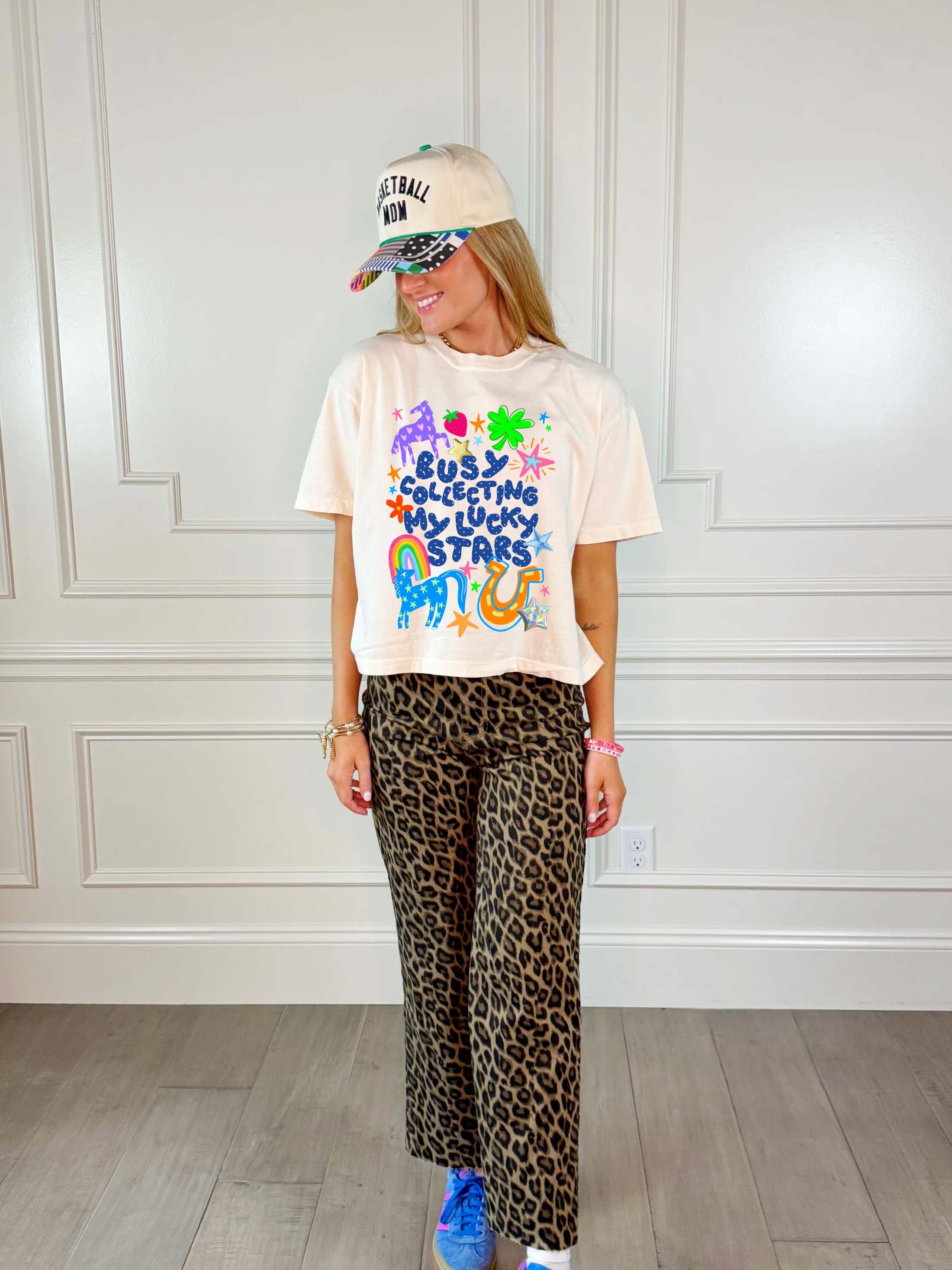 Busy Collecting My Lucky Stars Crop Tee