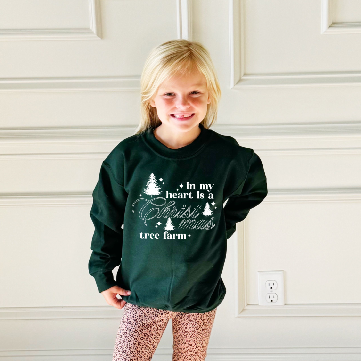 In My Heart is a Christmas Tree Farm Youth & Adult Sweatshirt