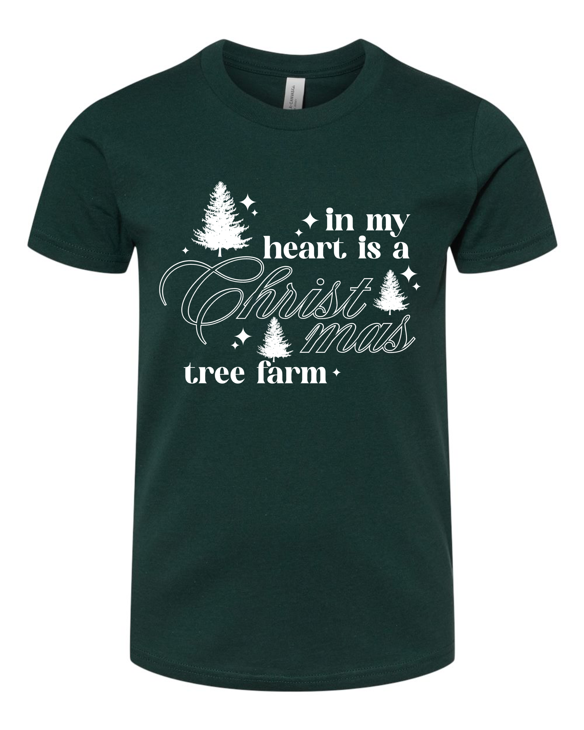 In My Heart is a Christmas Tree Farm Youth & Adult Tee