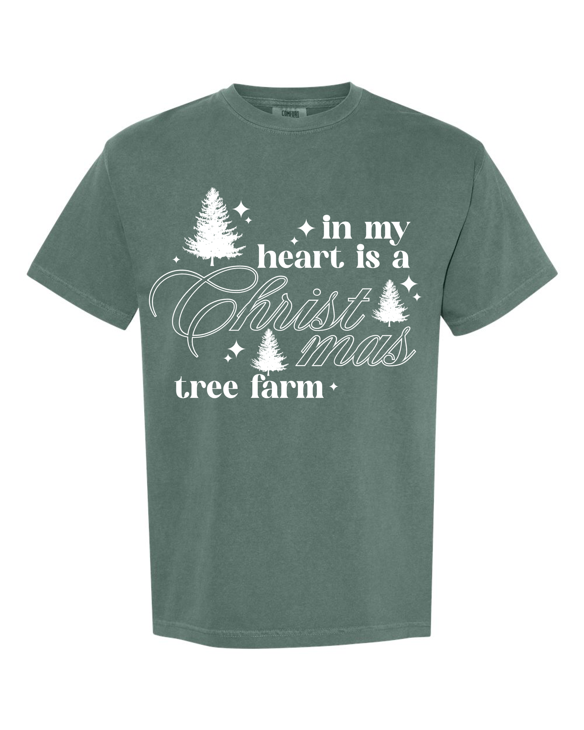 In My Heart is a Christmas Tree Farm Youth & Adult Tee