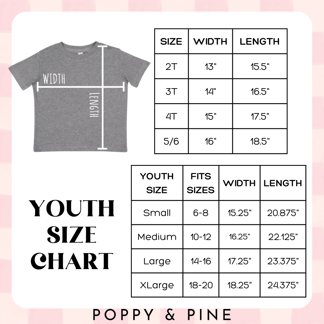 Texas Inspired Poppy & Pine Youth & Adult tee