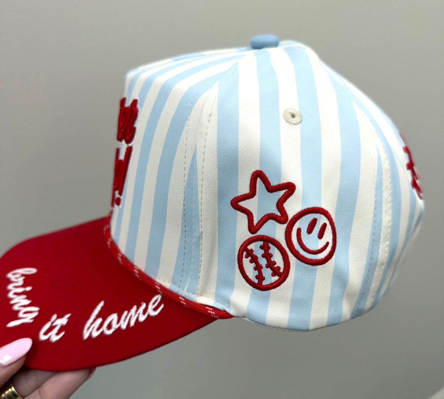 Batter Up Stripes Hat- Pre Order