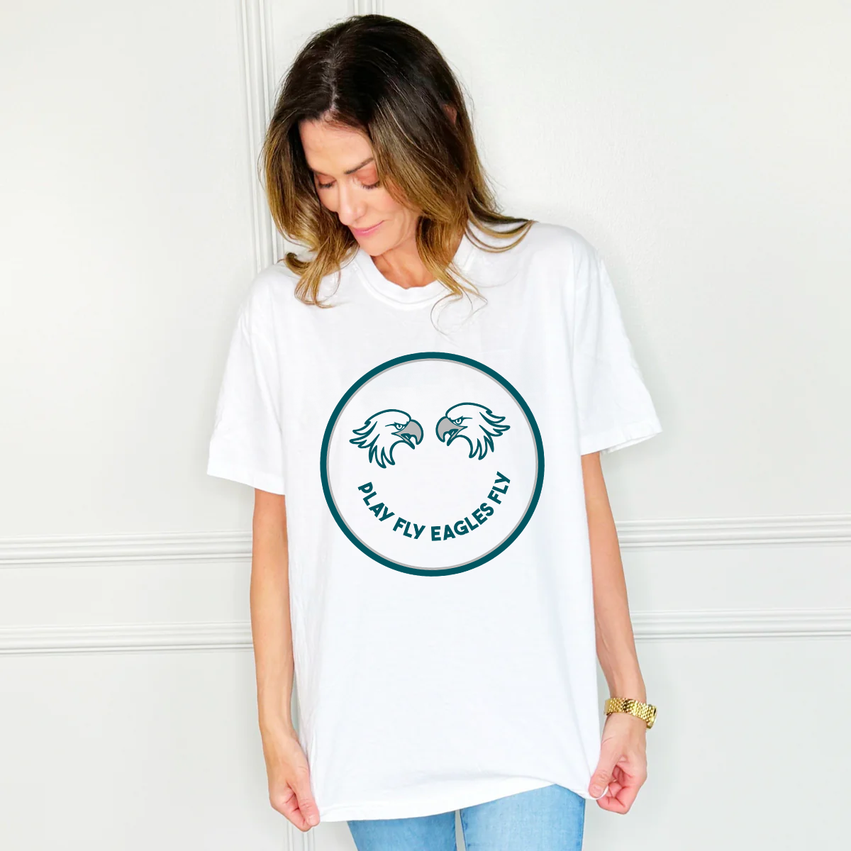 Eagles Smiley Comfort Color Tee