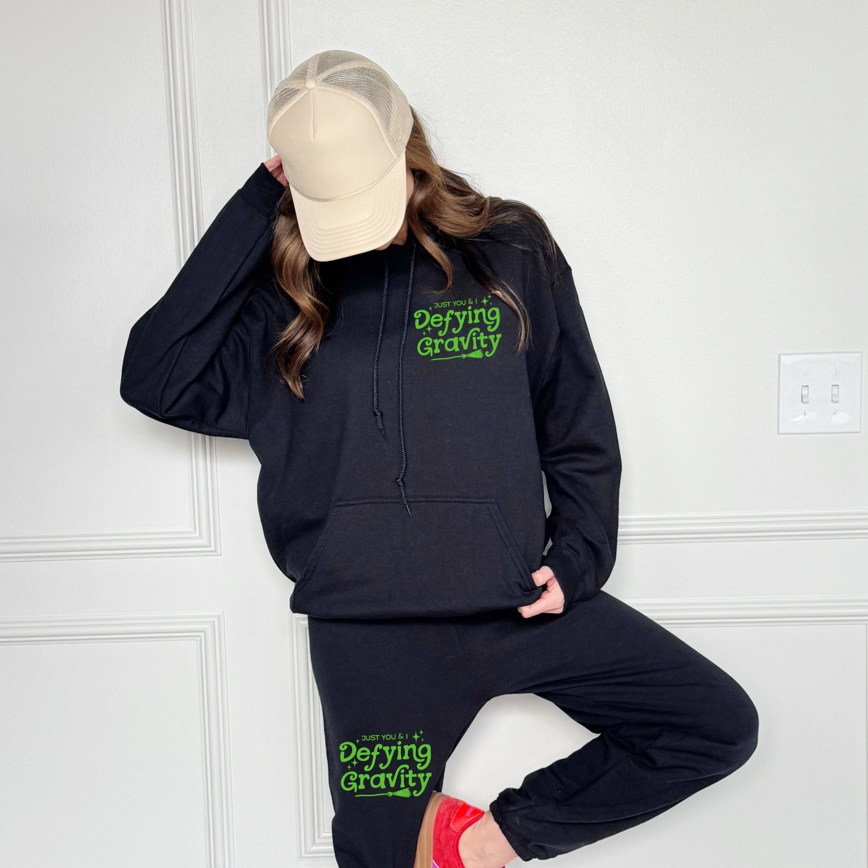 Puff Elphaba Defying Gravity Black Hoodie