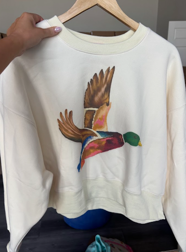 Flying Mallard Crop Sweatshirt