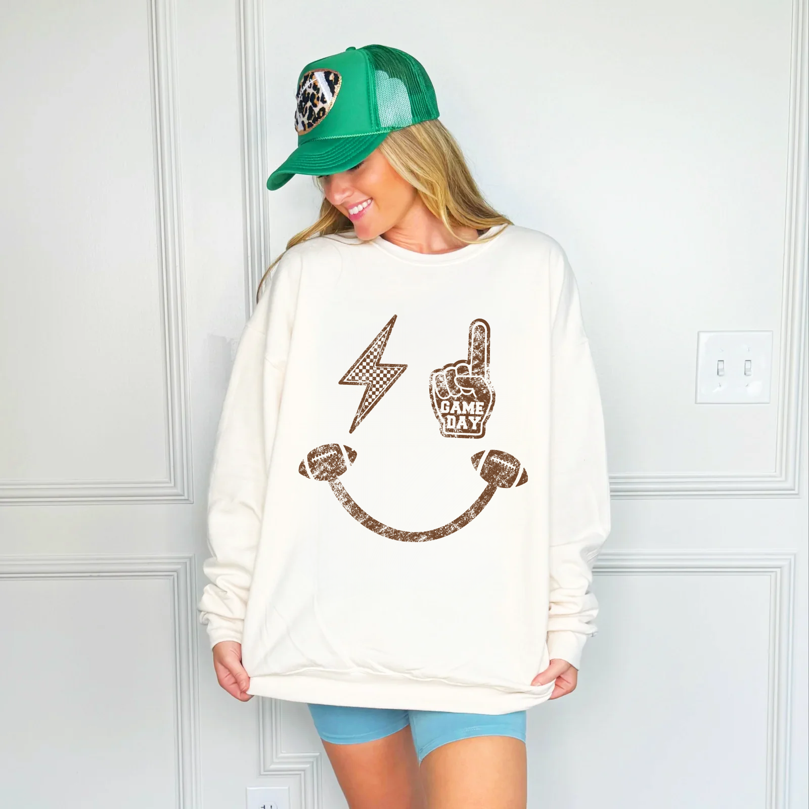 Game Day Smiley Sweatshirt
