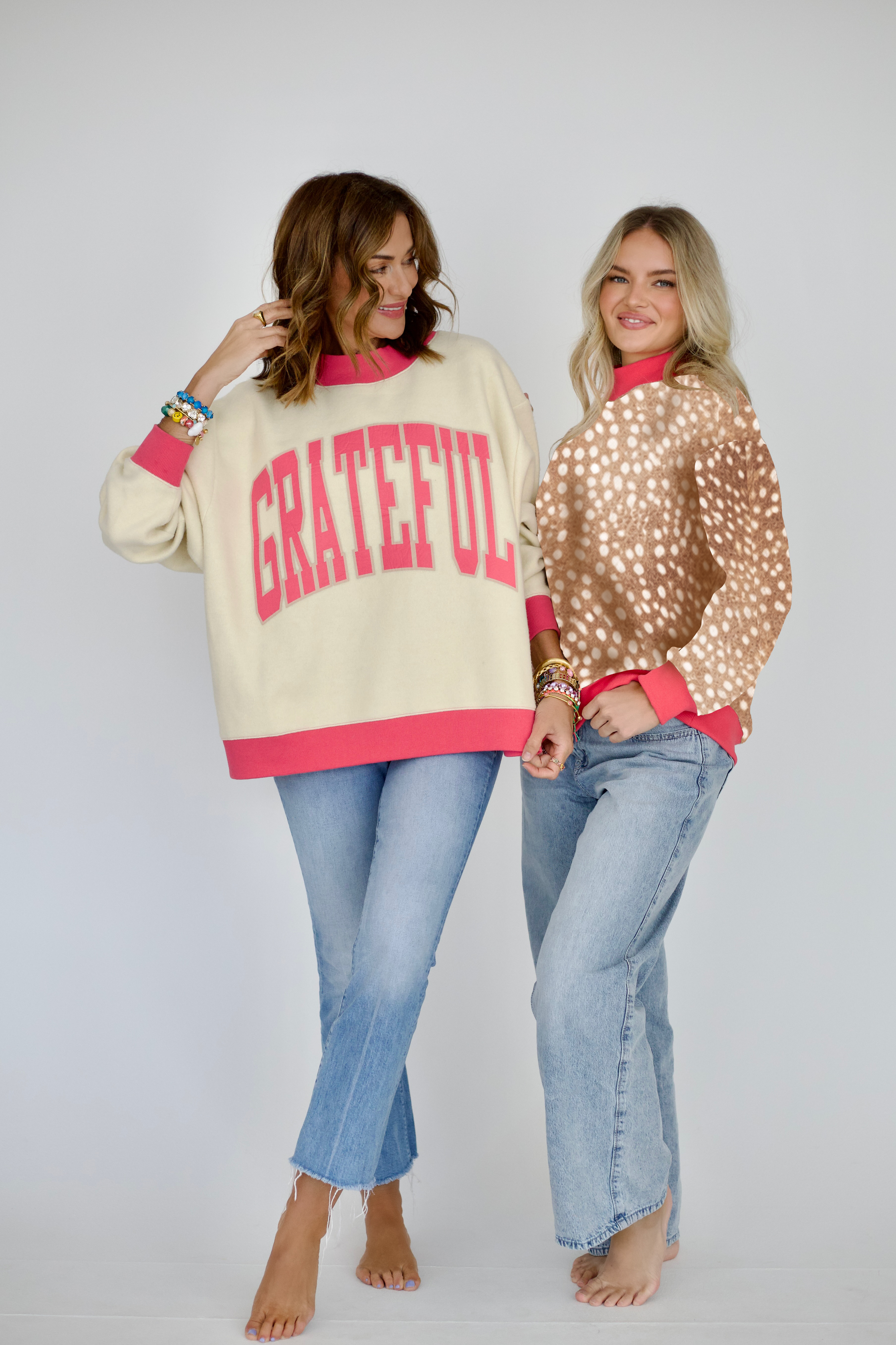 Grateful 2-Sided Mock Sweatshirt