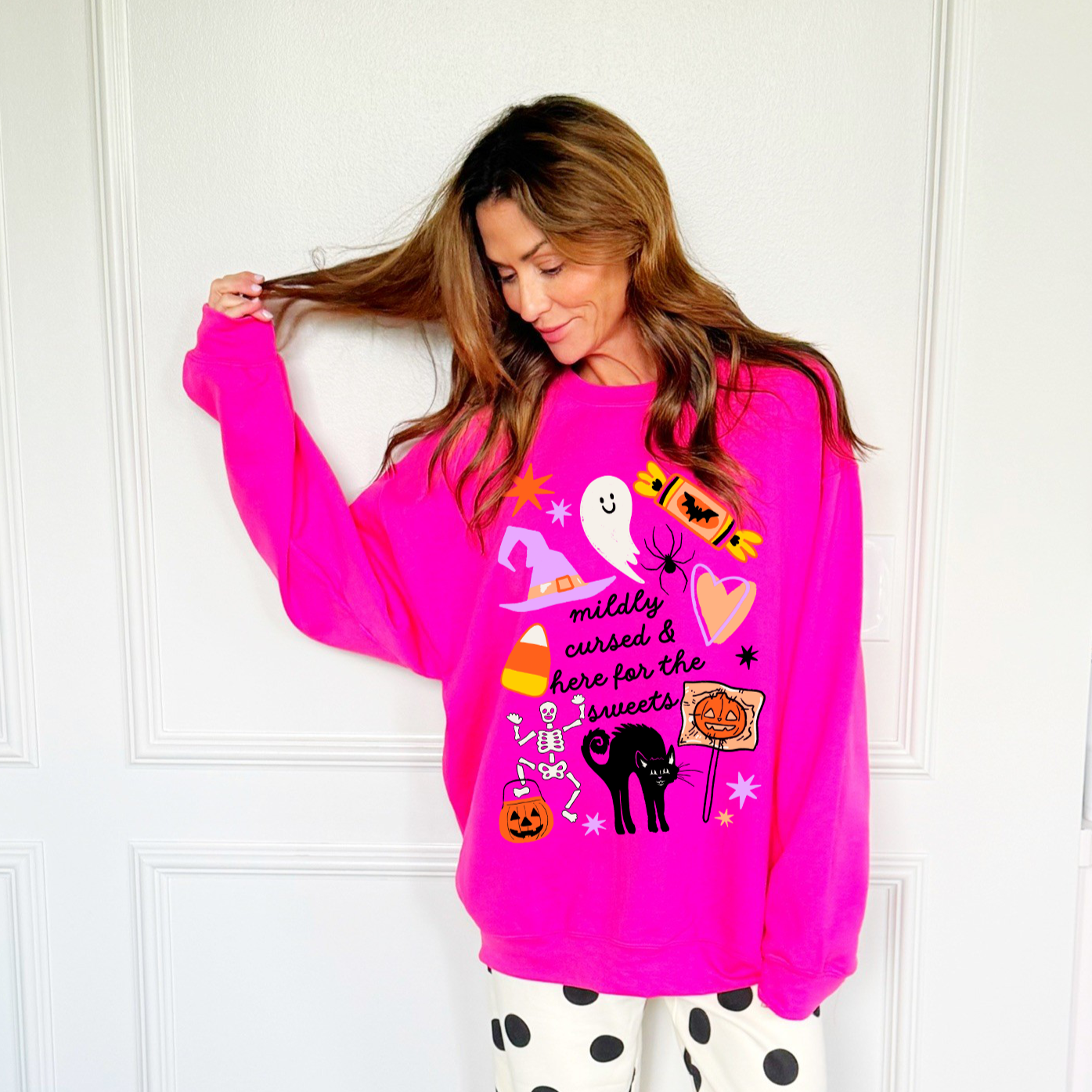 Mildly Cursed & Here for the Sweets Sweatshirt
