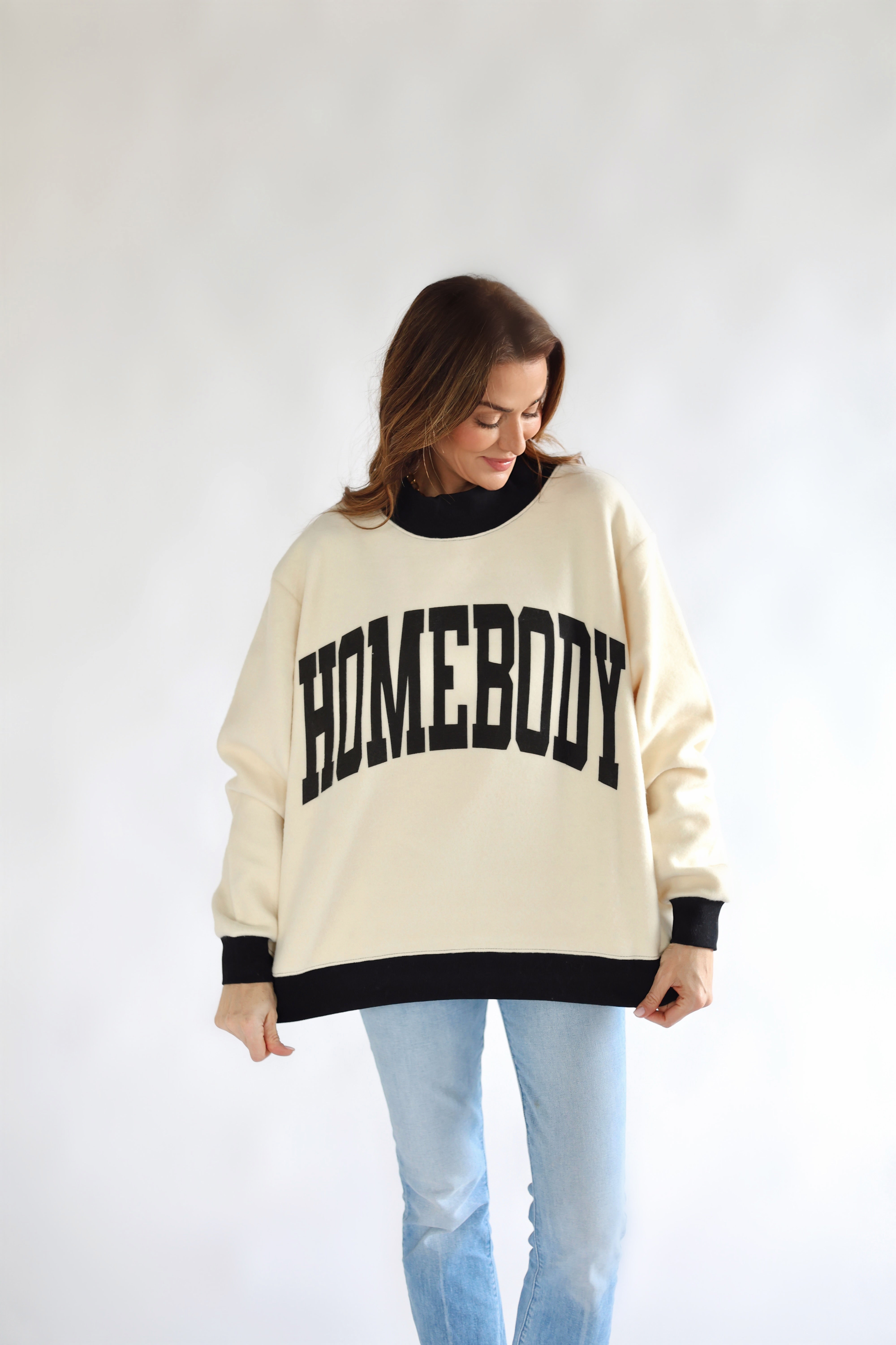 Homebody 2-Sided Mock Sweatshirt