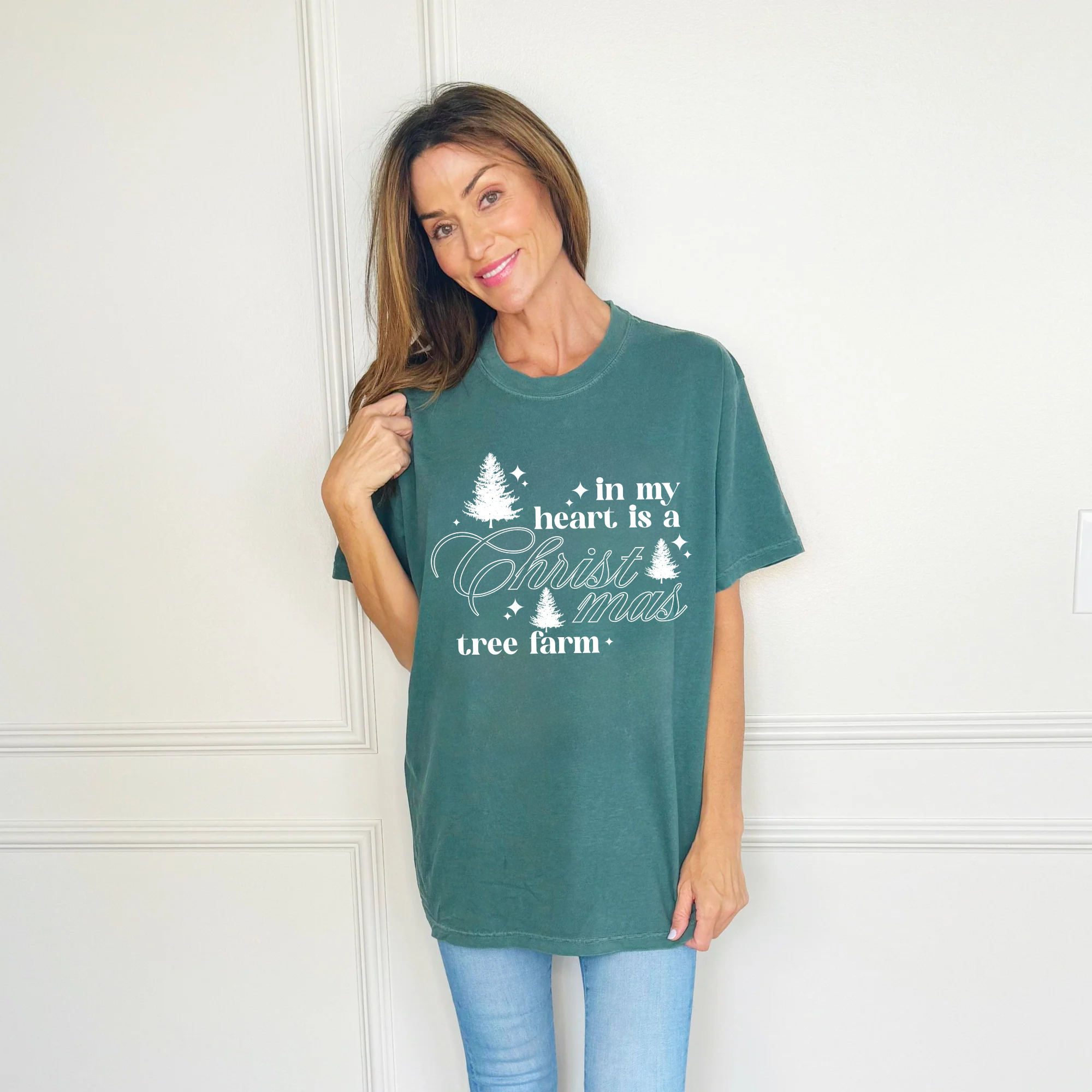 In My Heart is a Christmas Tree Farm Youth & Adult Tee