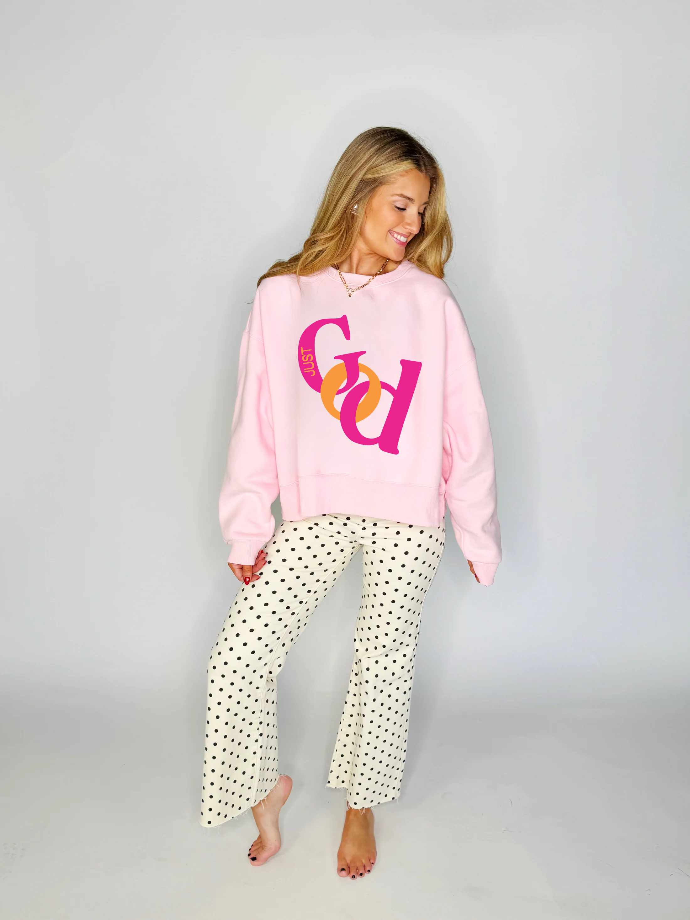 Just God Crop Sweatshirt