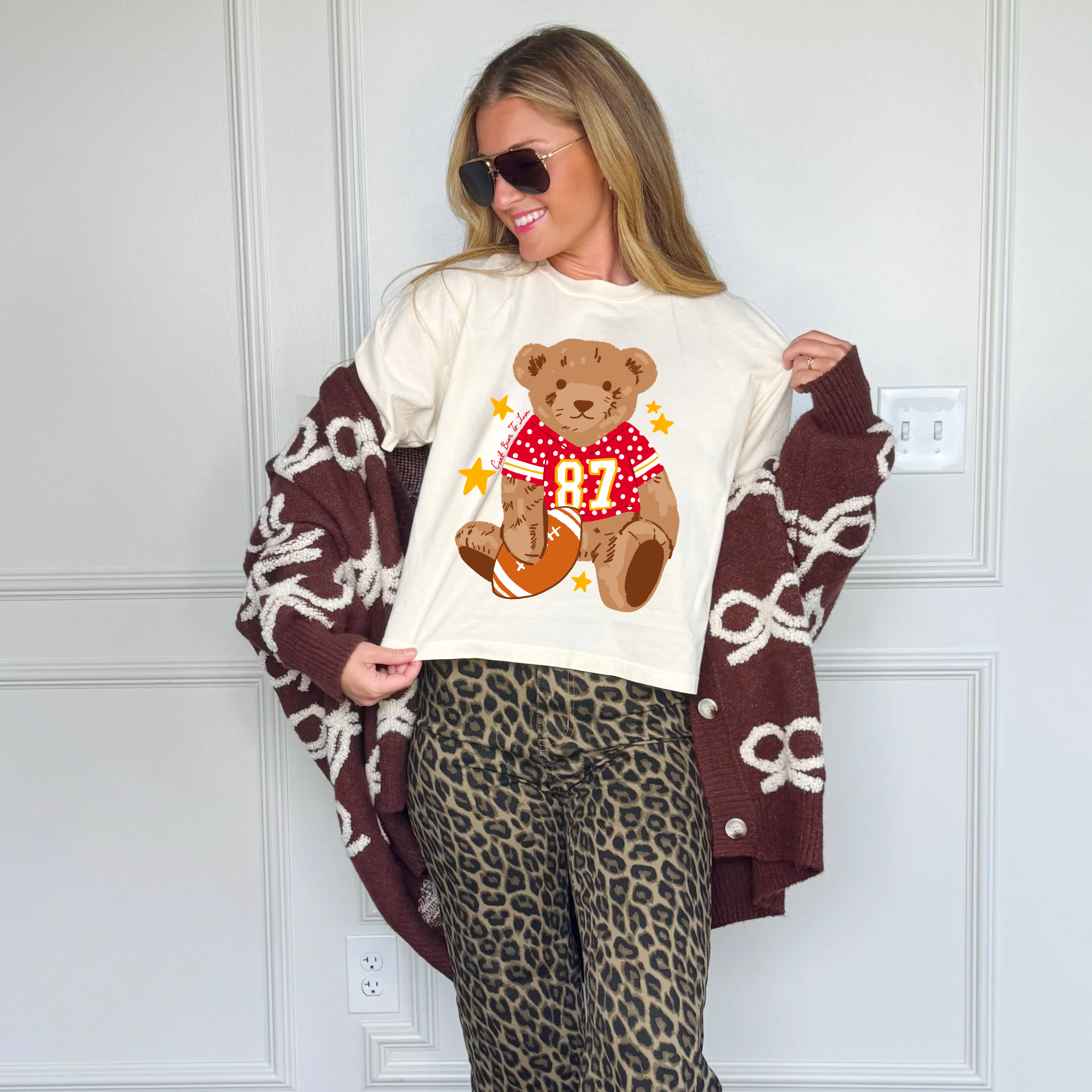 Teddy 87 Football Crop Tee