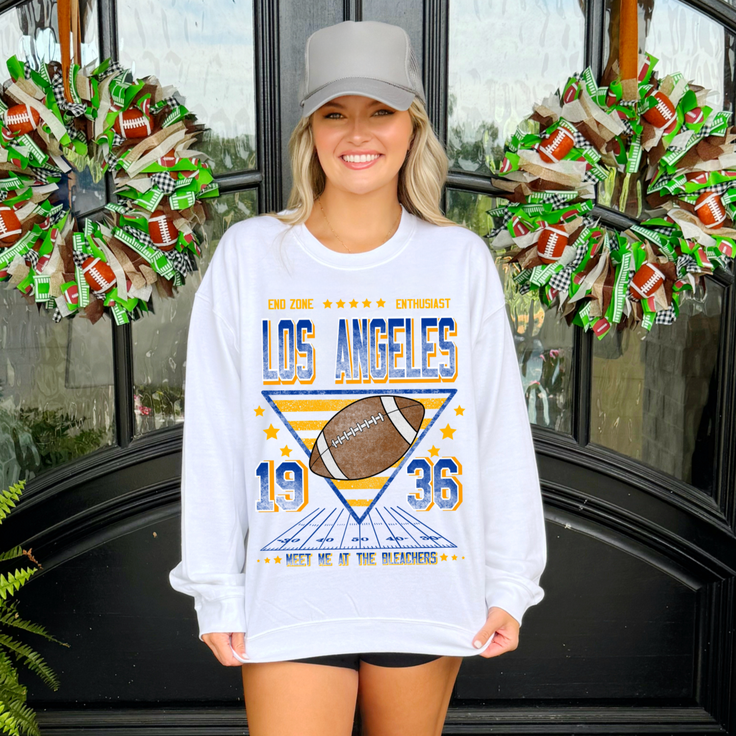 Los Angeles Blue & Yellow Endzone Enthusiast Youth & Adult Sweatshirt