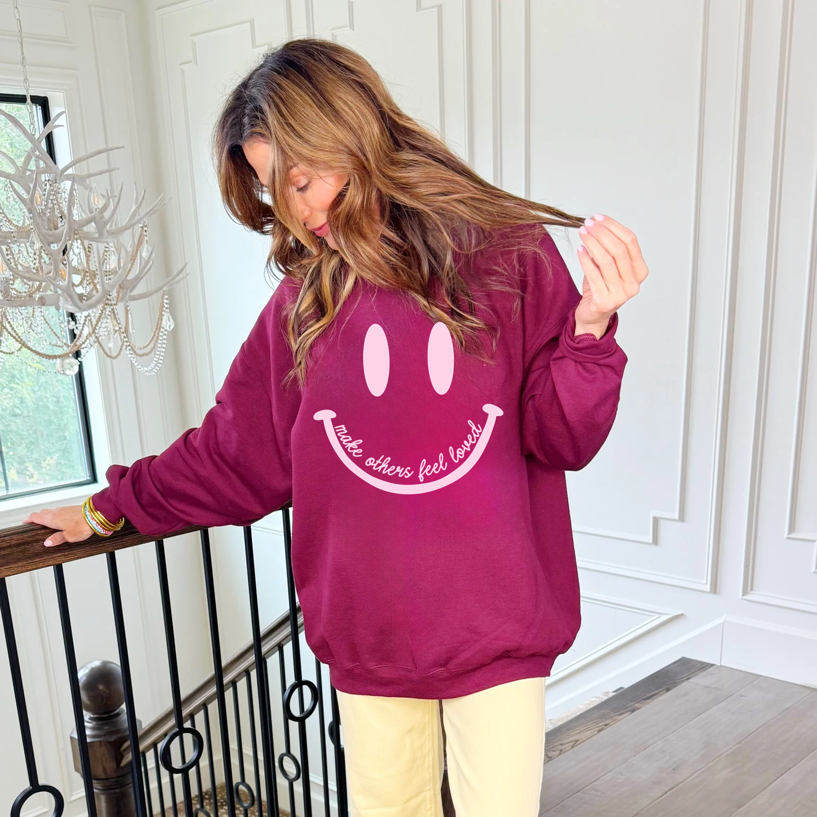 Make Others Feel Loved Smiley Sweatshirt